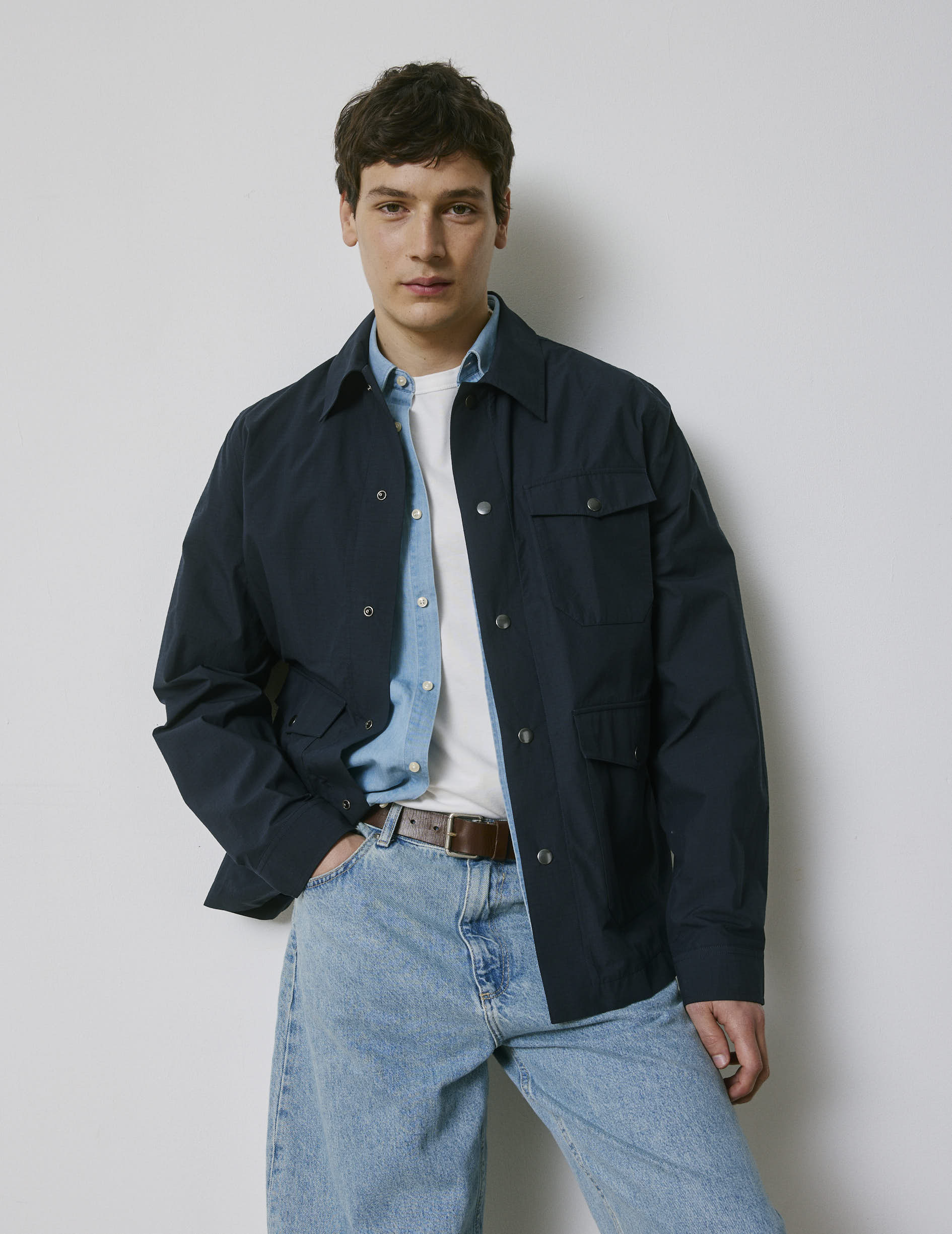 Blouson Melvin en ripstop marine