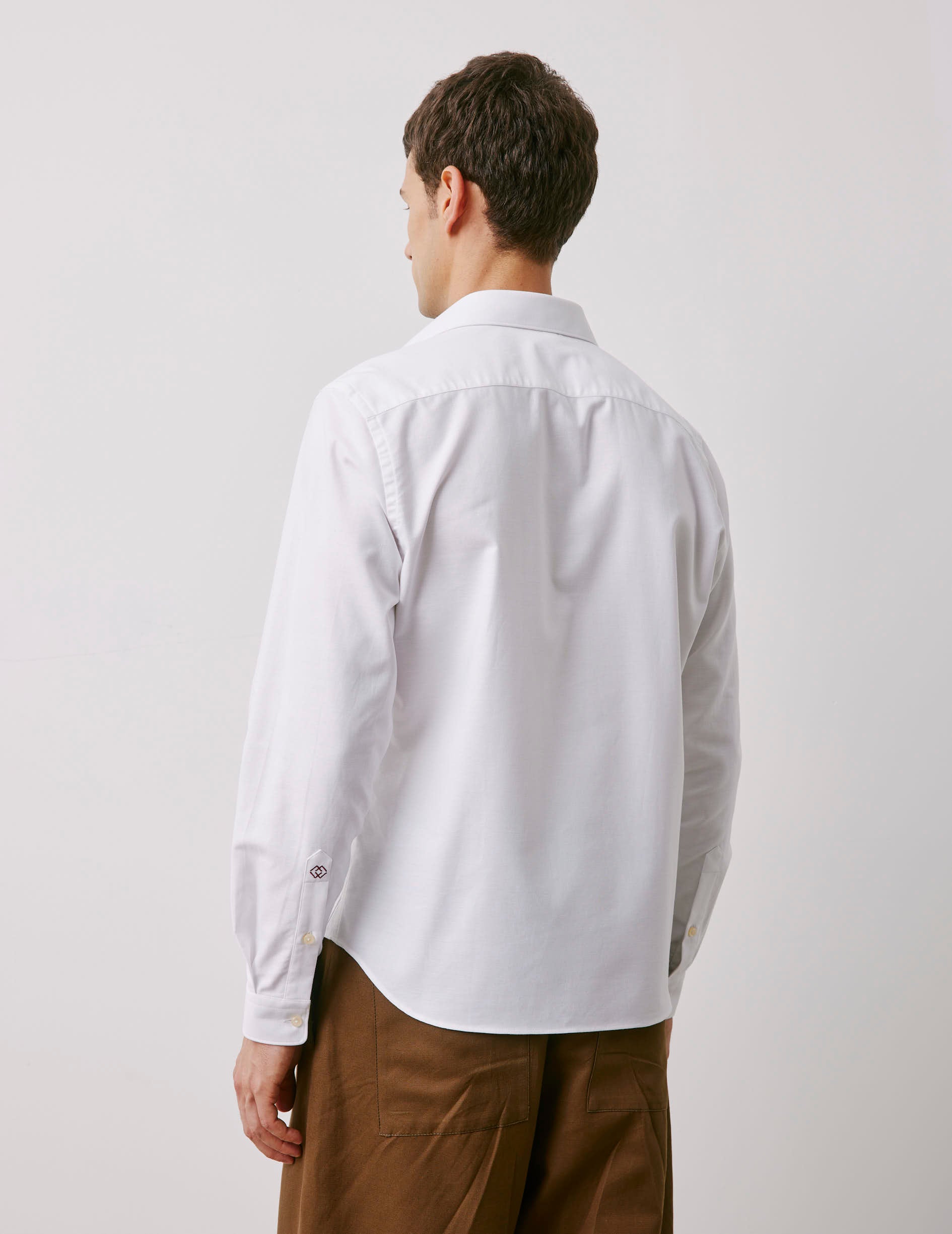 Unisex white "Je t'aime" shirt - Oxford - Figaret Collar