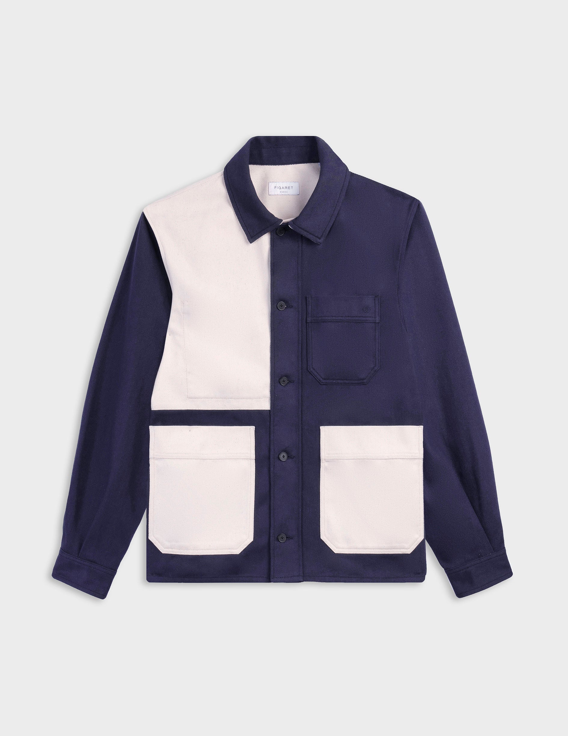 Mael navy twill fun overshirt