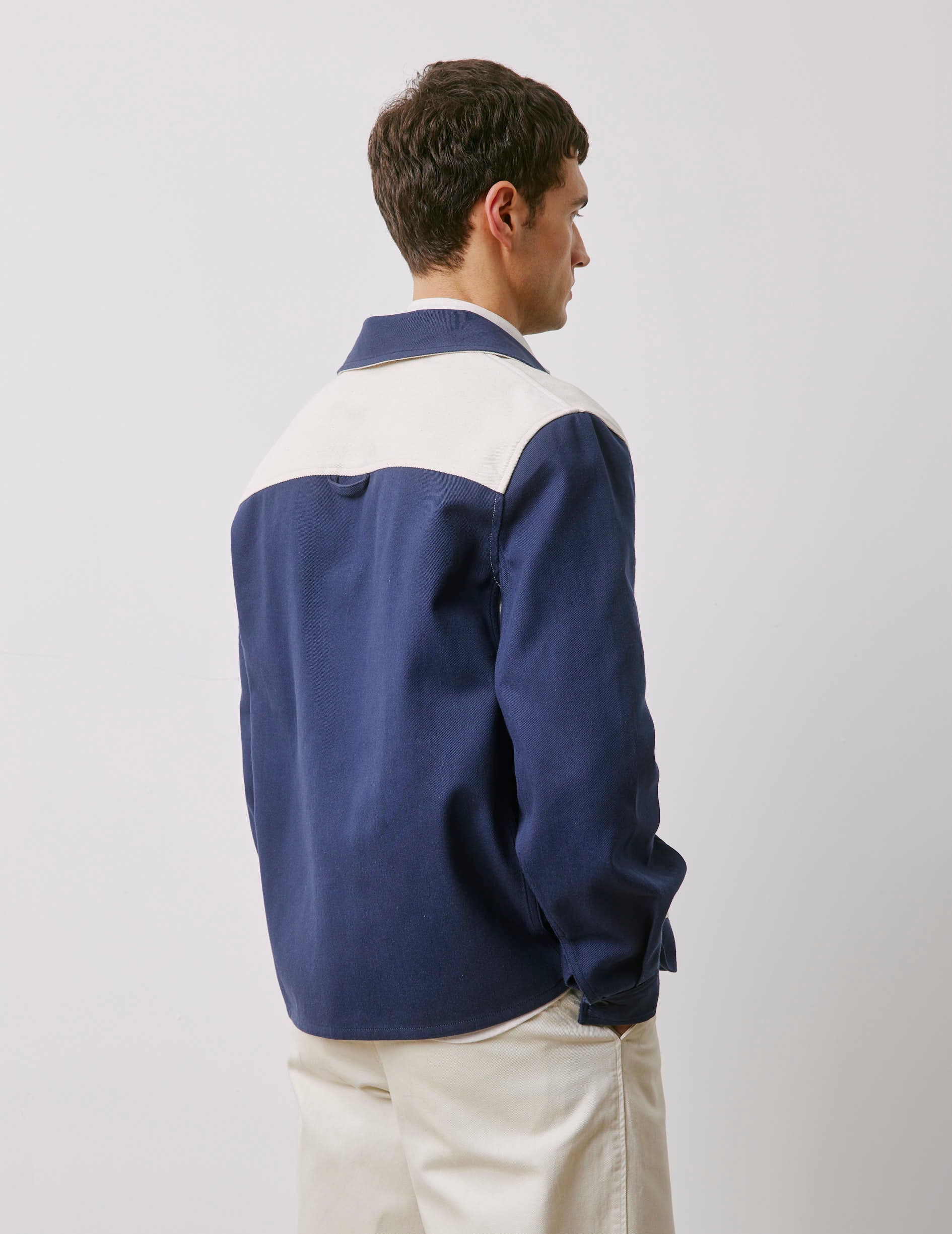 Mael navy twill fun overshirt