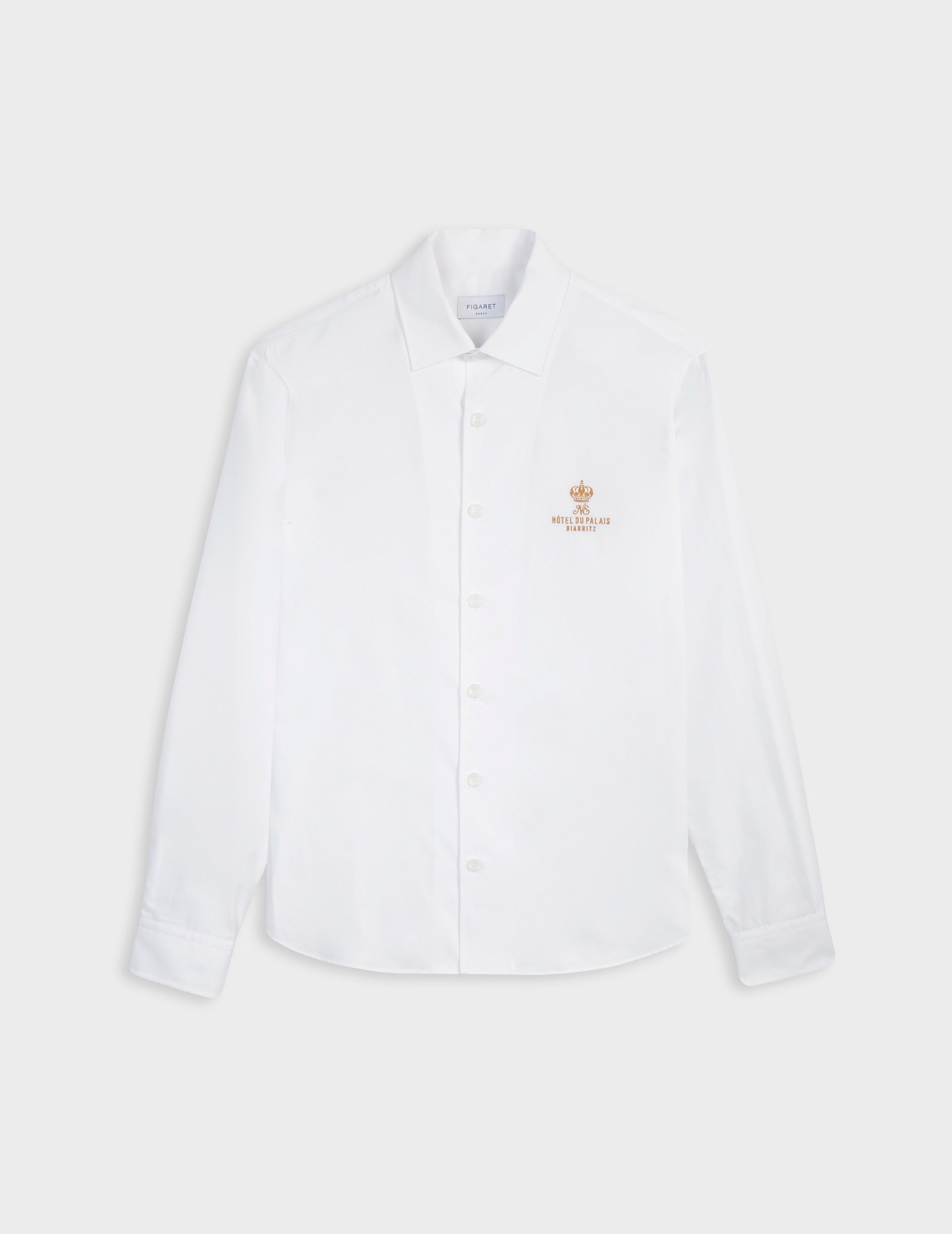 Chemise mixte Ainhoa blanche - Popeline - Col Chemise