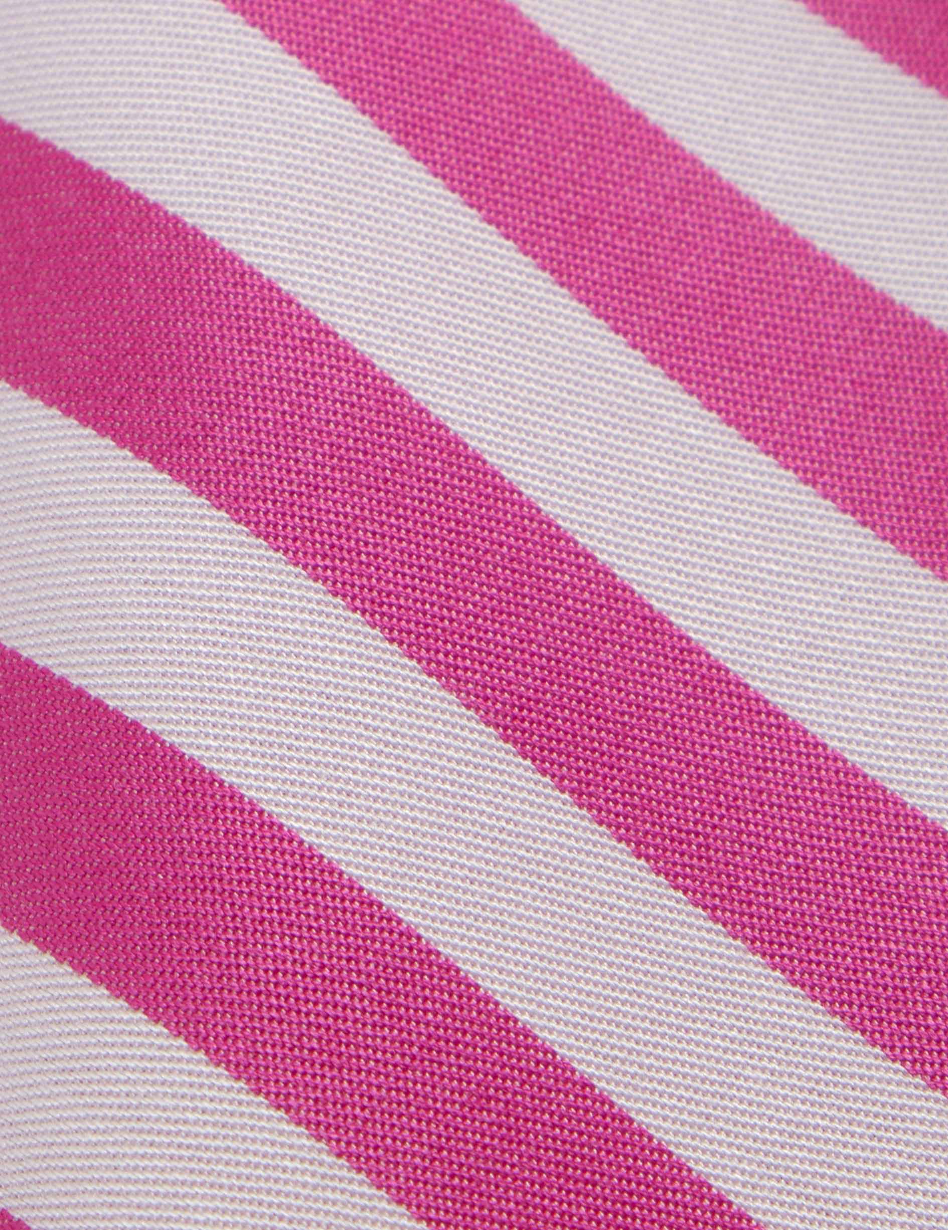 Striped fuchsia Ambre shirt - Twill - Shirt Collar