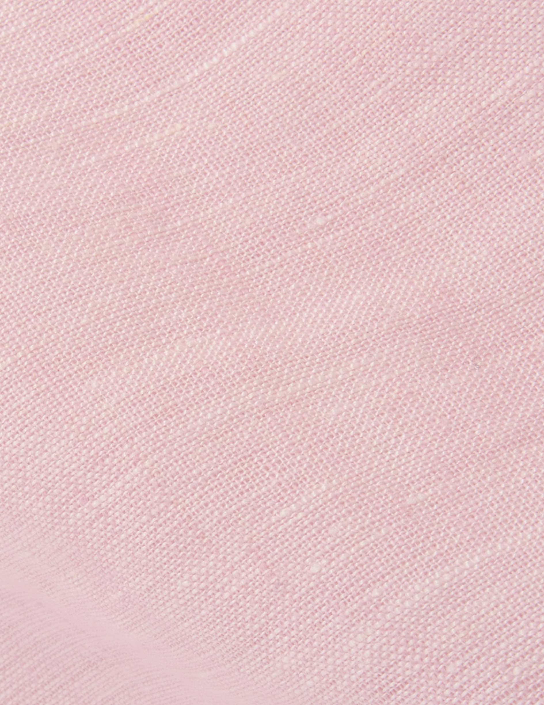 Light pink linen Aristote shirt - Lin - Italien Collar