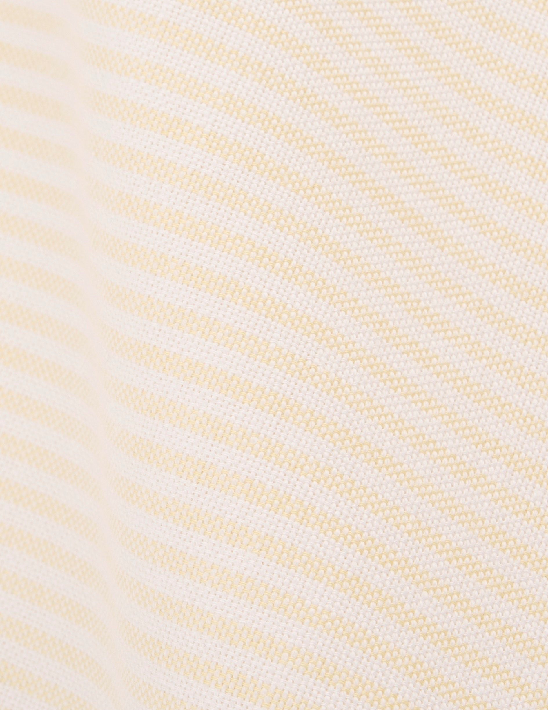 Chemise Auguste rayée jaune - Oxford - Col Français