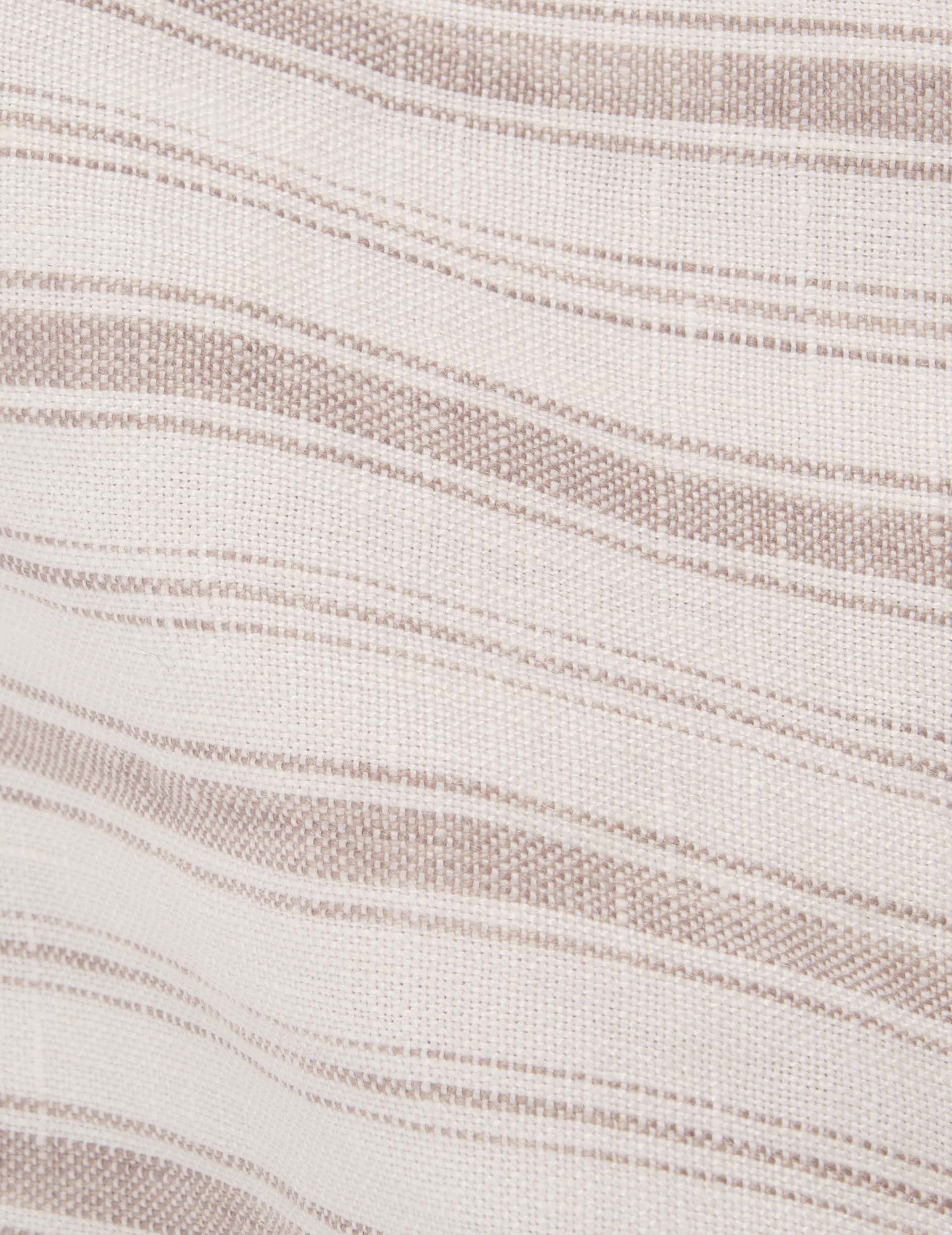 Chemise Auguste en lin rayé beige - Lin - Col Français