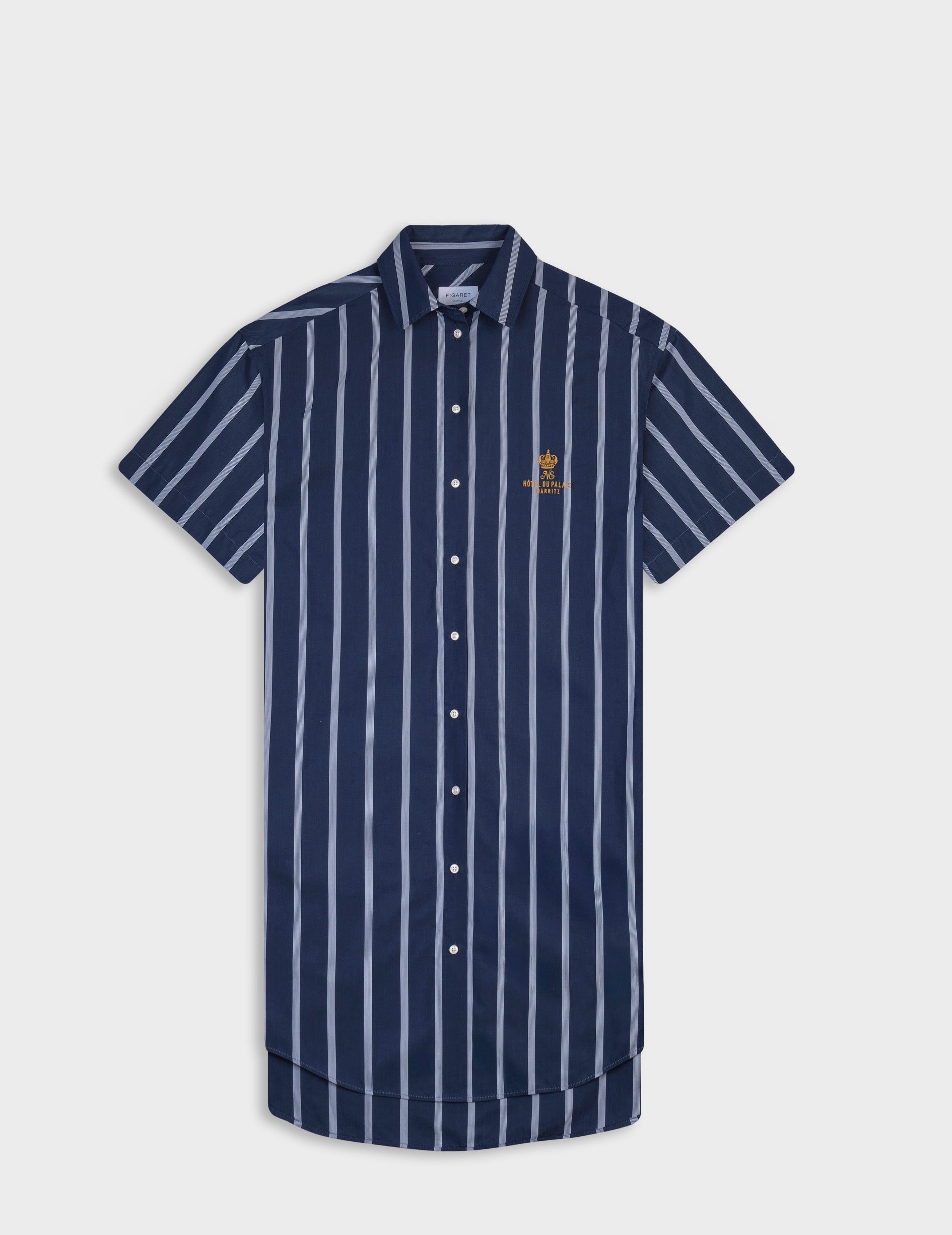 Belharra poplin navy dress