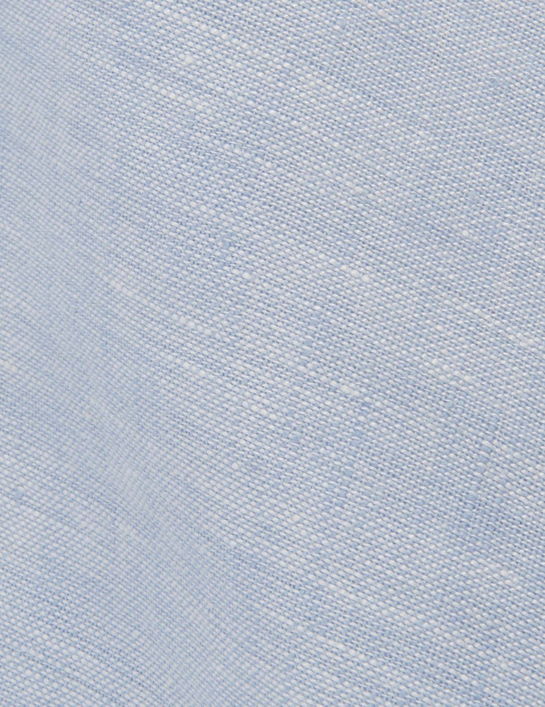 Chemise Carl en lin bleu clair - Lin - Col droit ouvert