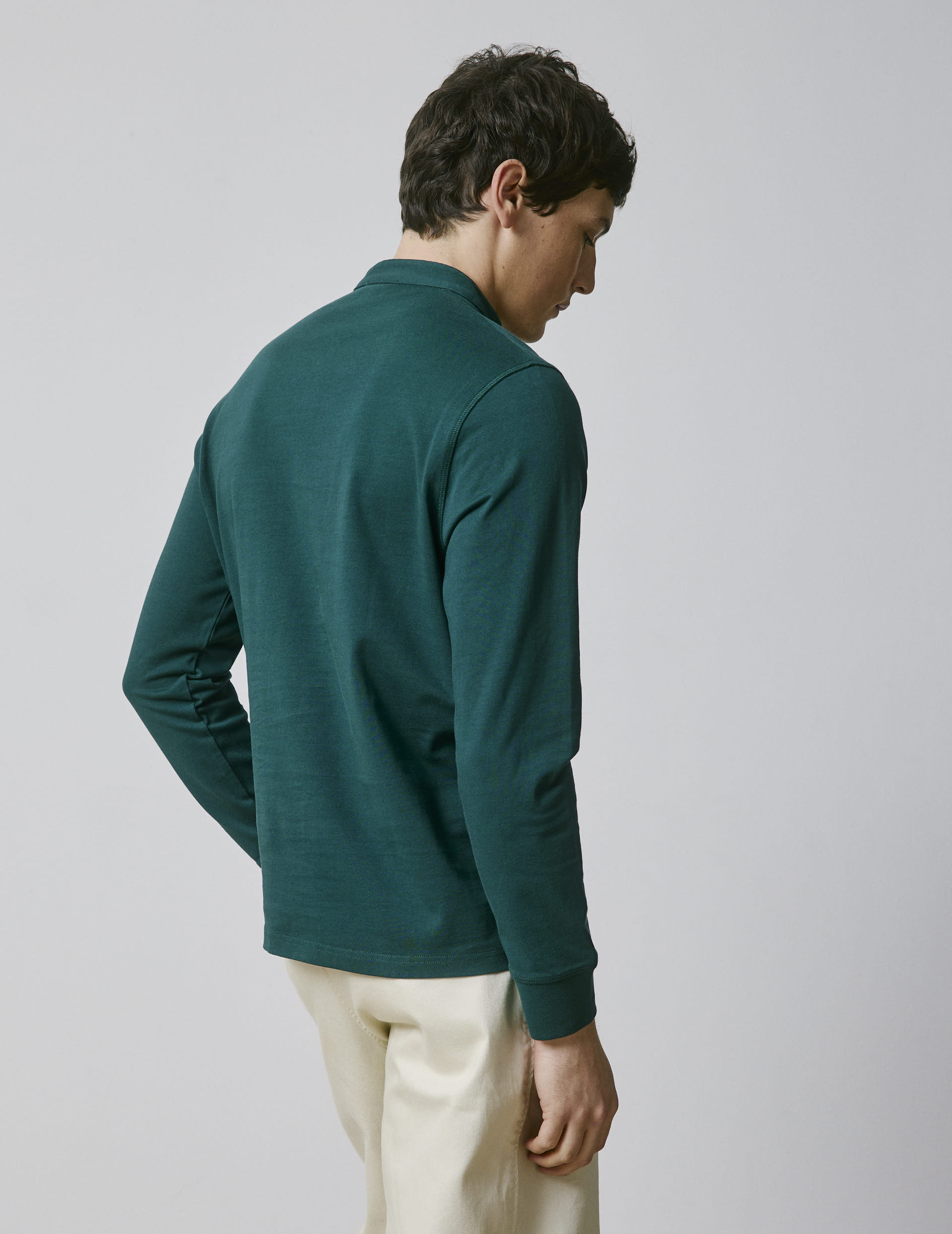 Charles dark green cotton T-shirt