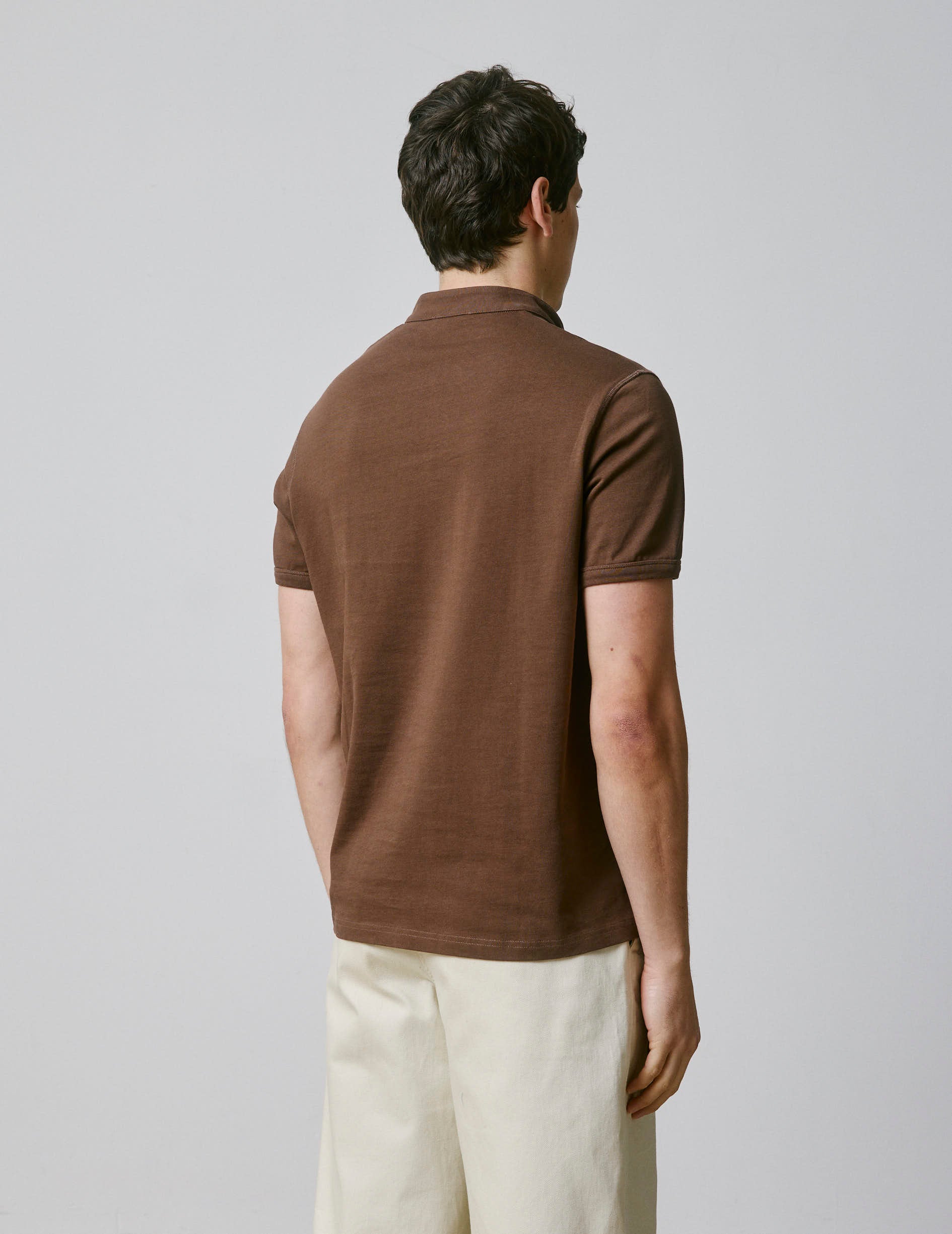 T-shirt Charly en coton marron foncé