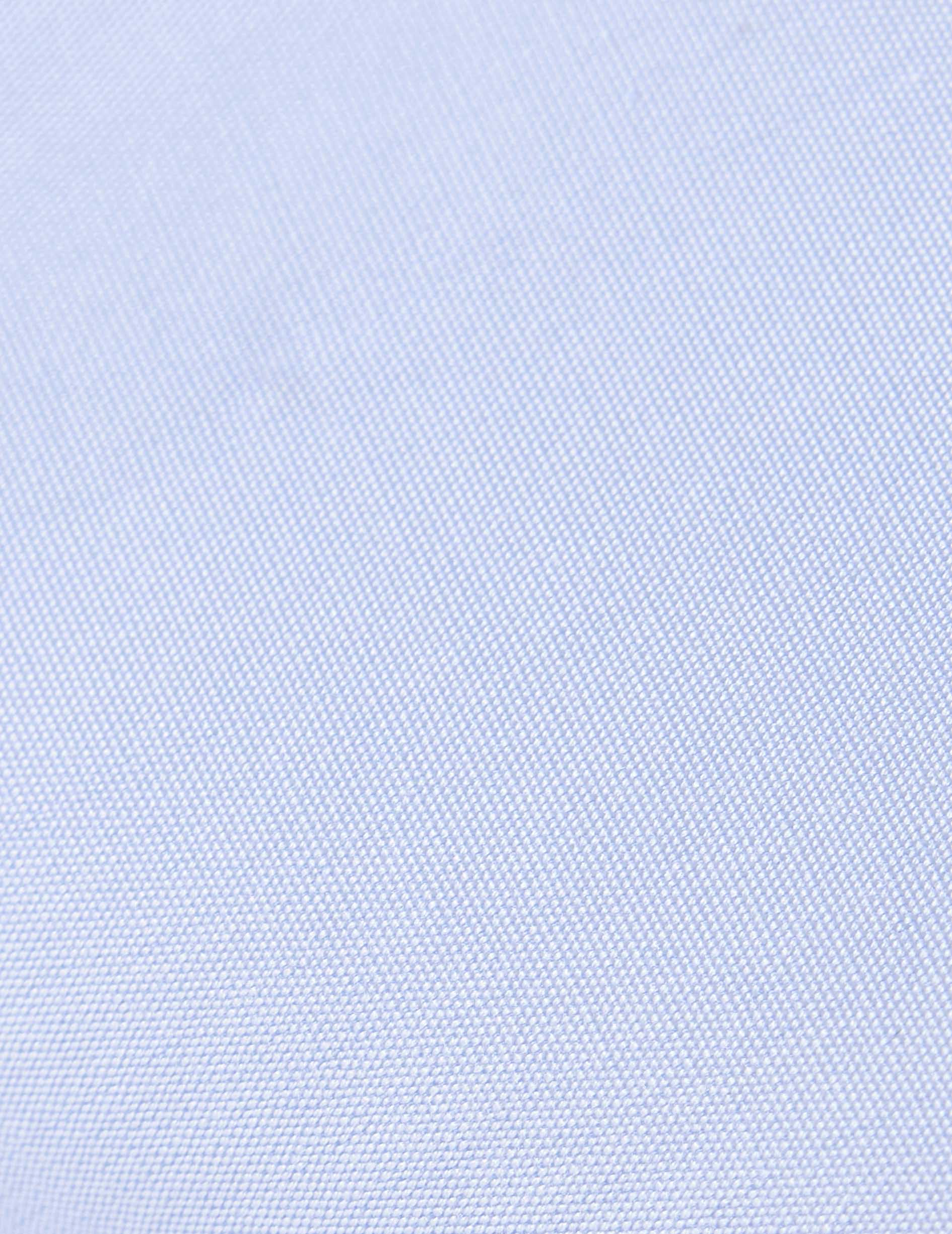 Chemise semi-ajustée bleu clair - Popeline - Col Droit