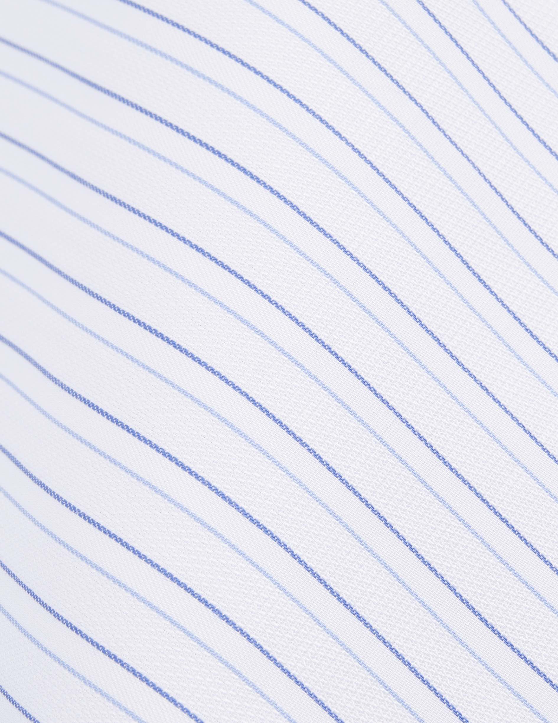 Semi-fitted striped blue shirt - fashioned - Right Collar
