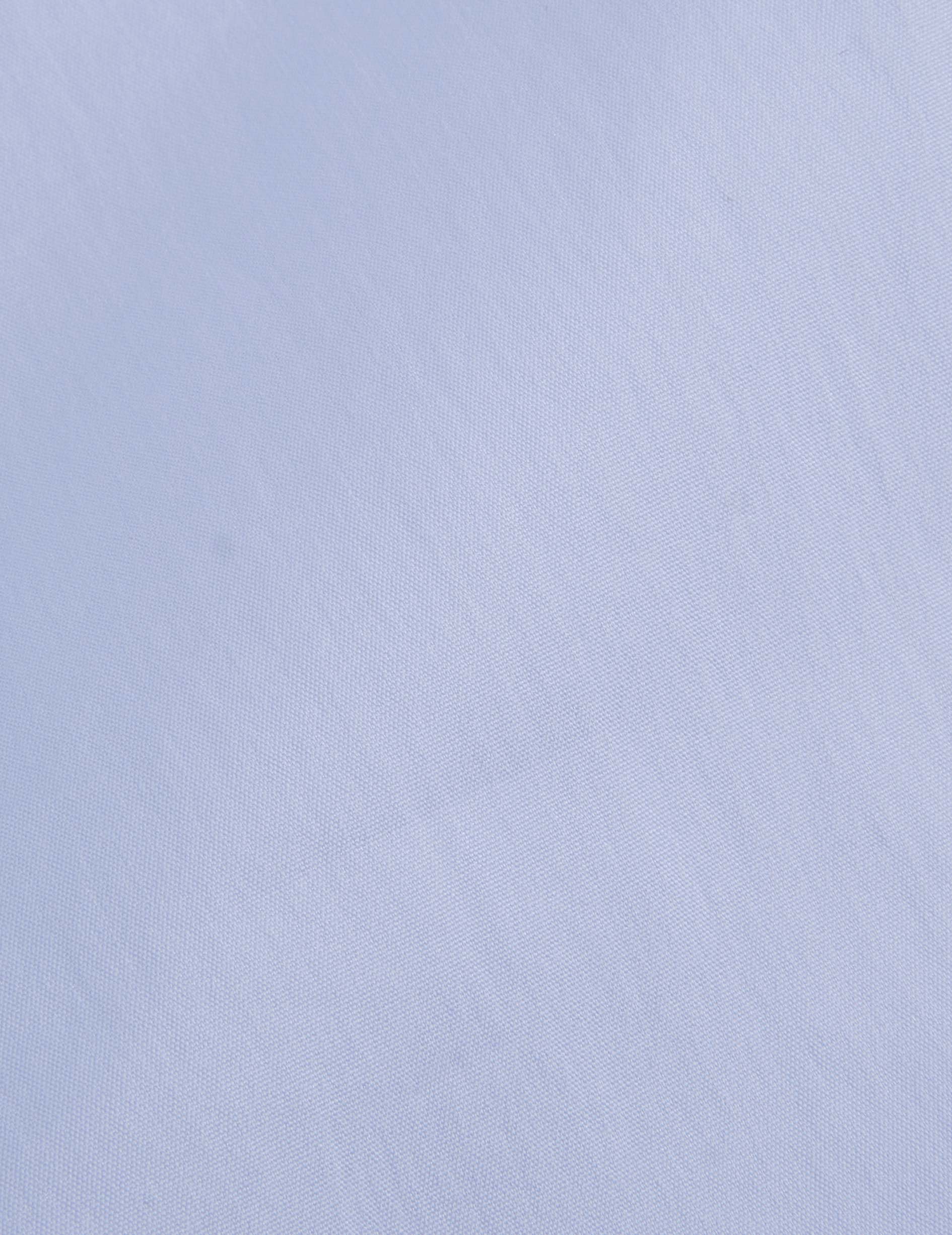 Chemise semi-ajustée bleu clair - Popeline - Col Figaret