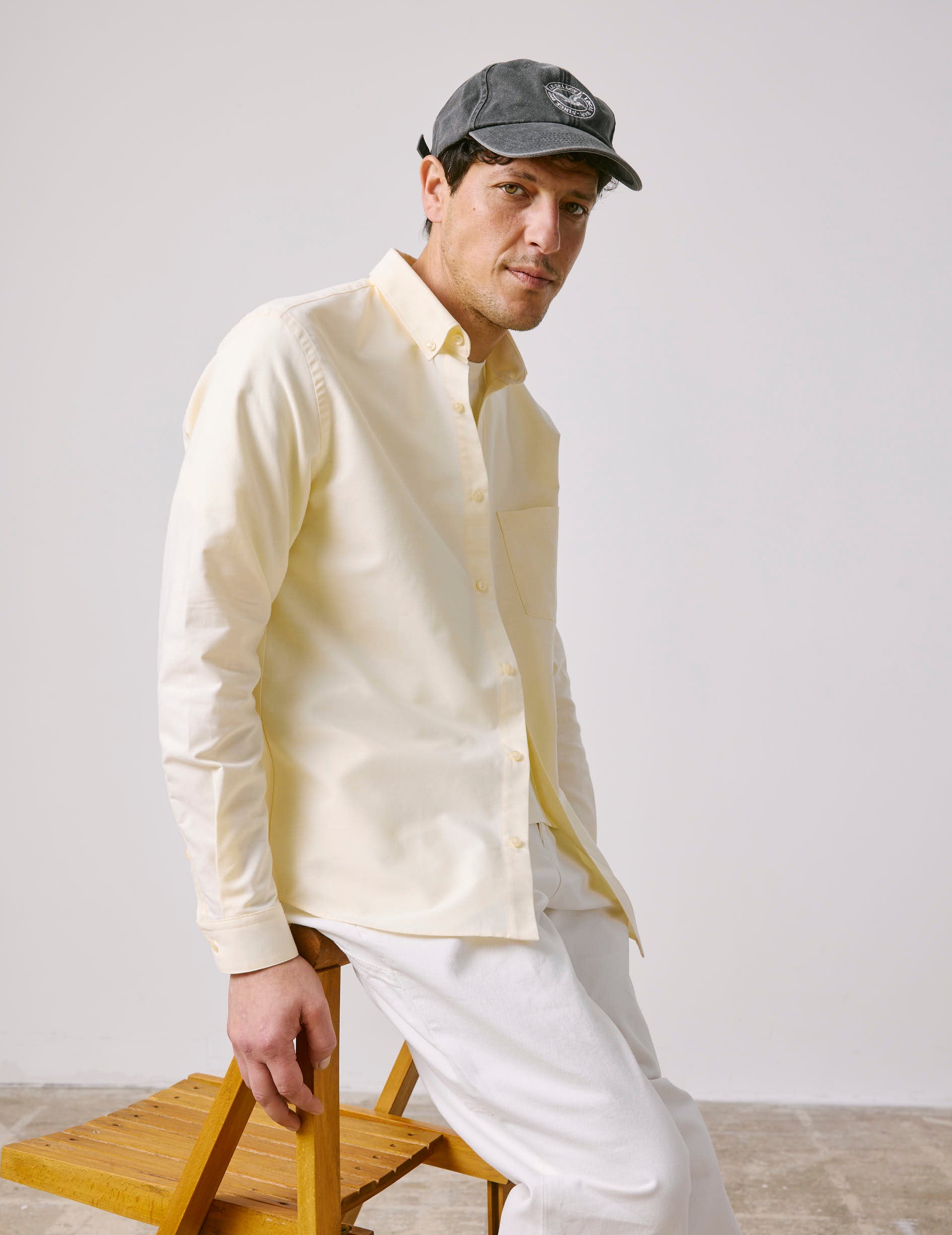 Yellow Gabriel shirt - Oxford - Américain Collar