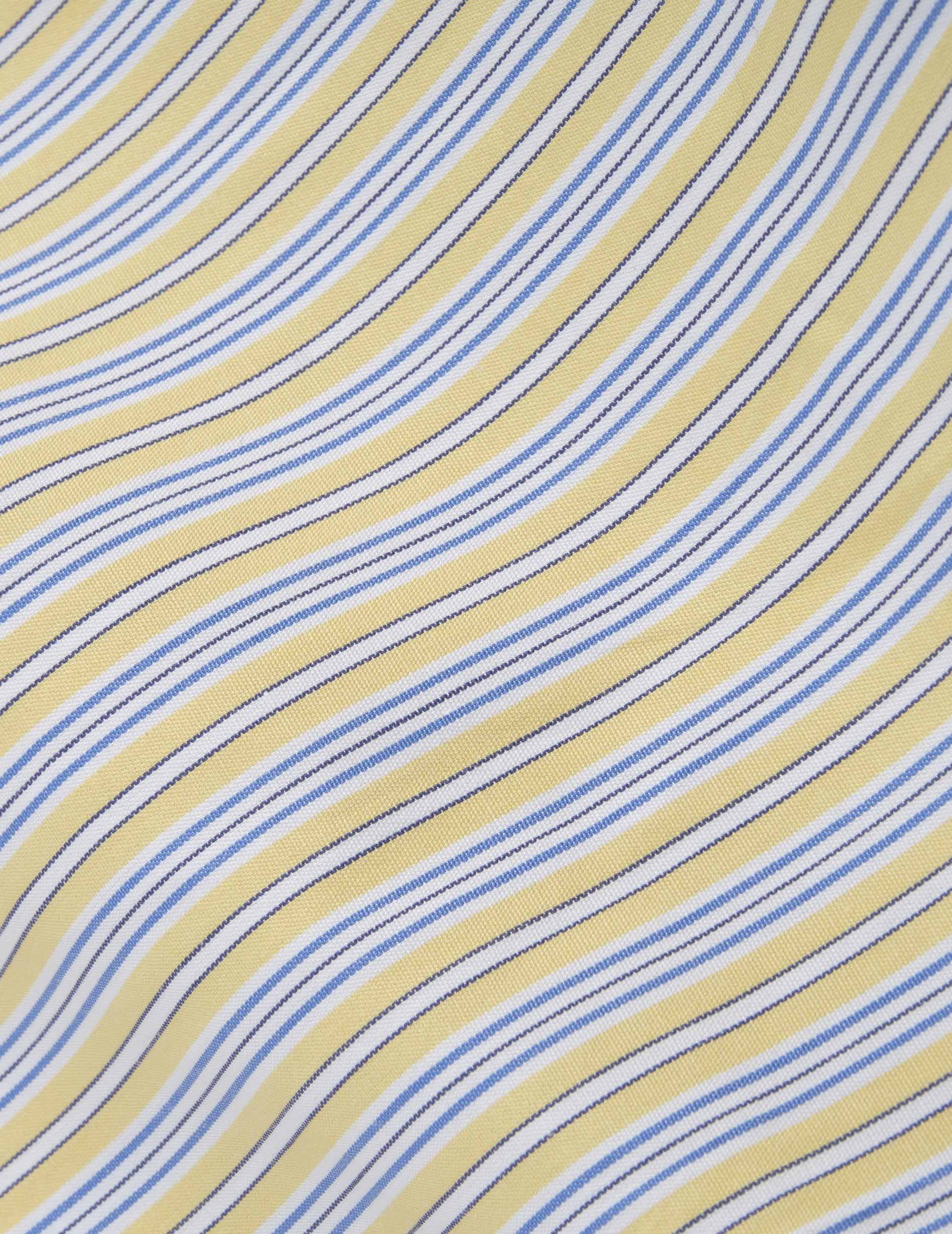 Fun shirt Harry rayée verte - Popeline - Col Américain