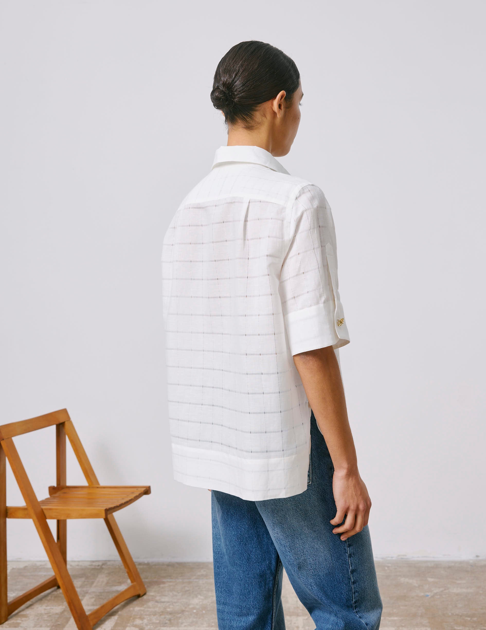 Ecru Jane shirt - Openwork - Shirt Collar