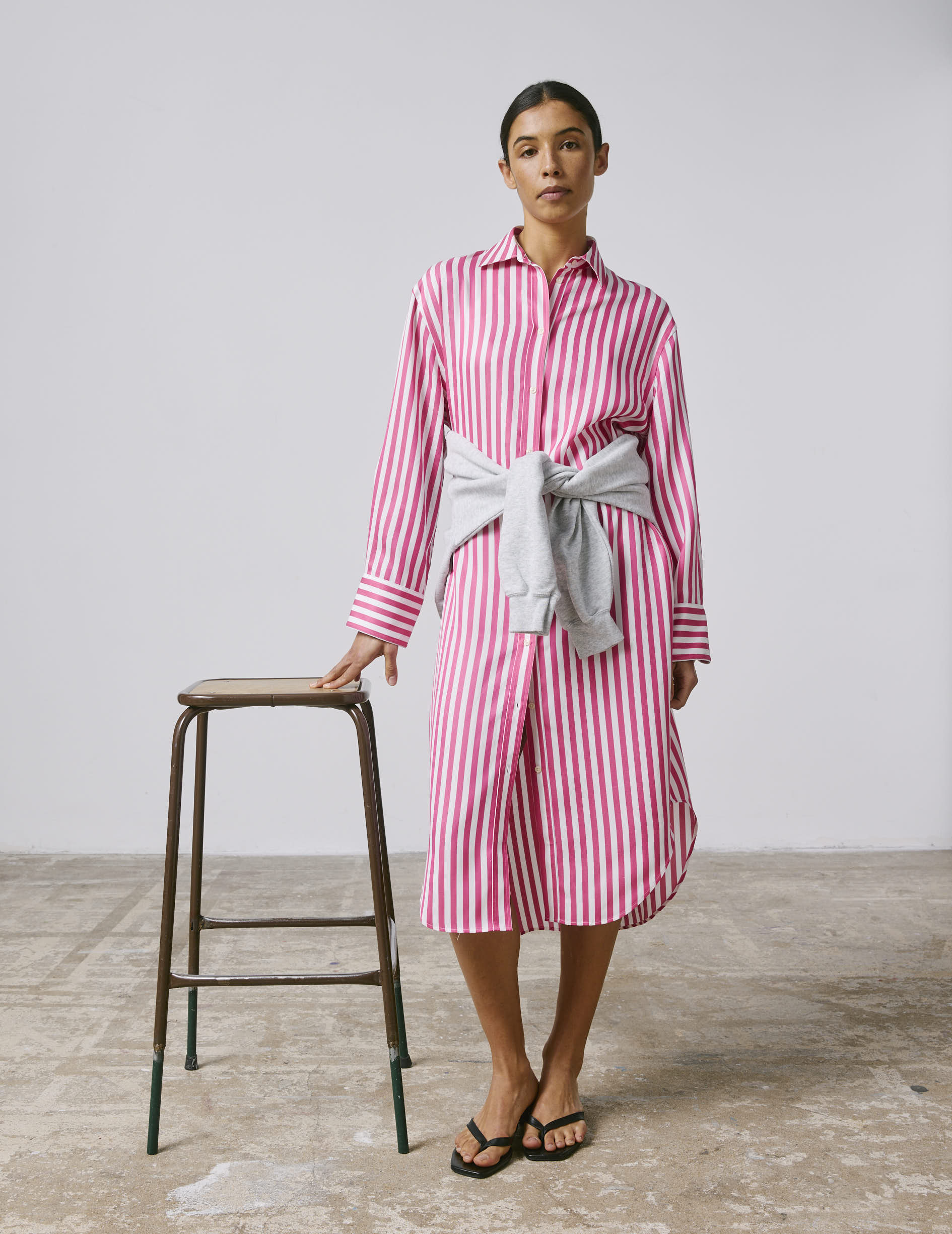 Robe chemise Lina fuchsia