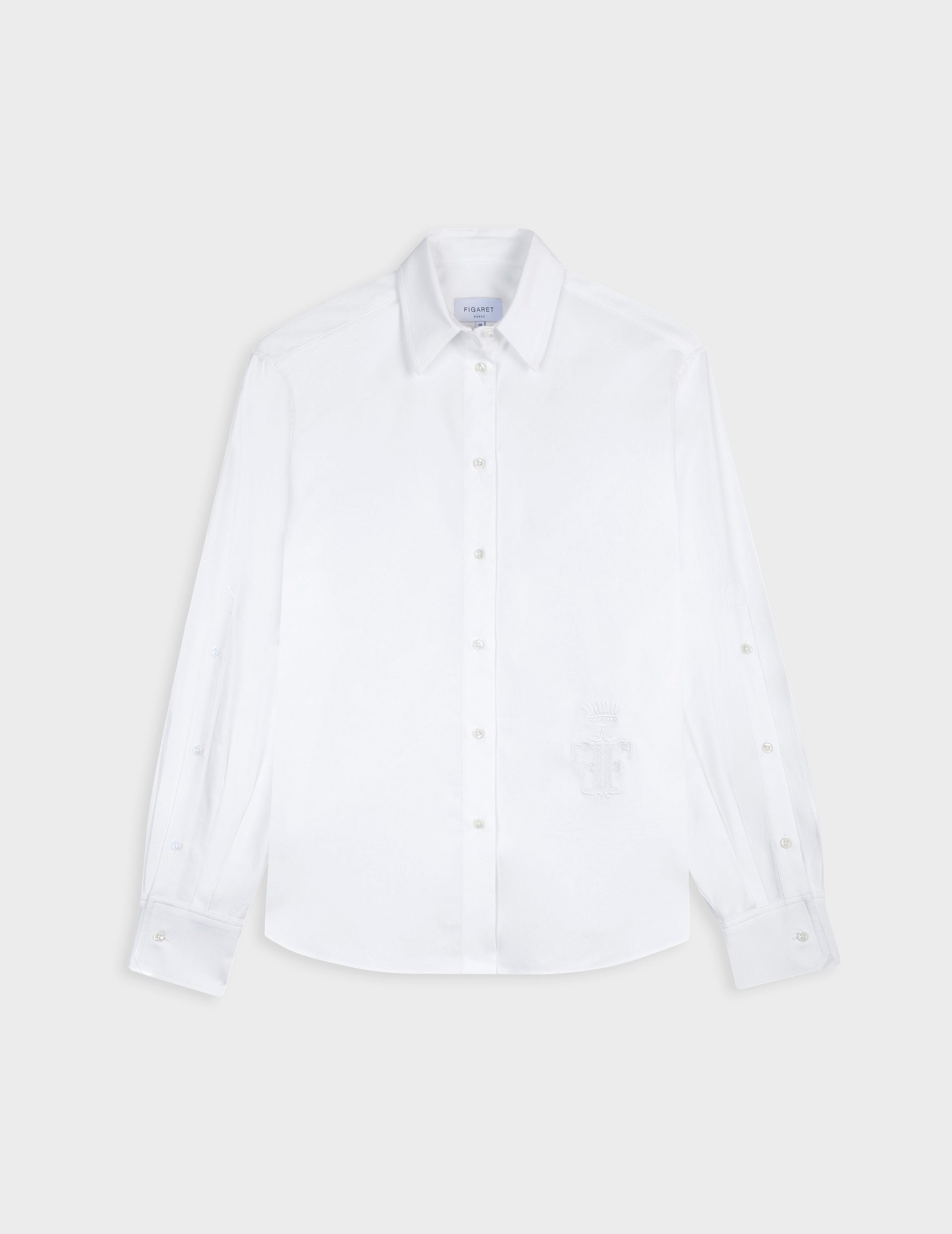 Chemise Meryl blanche - Twill - Col Chemise