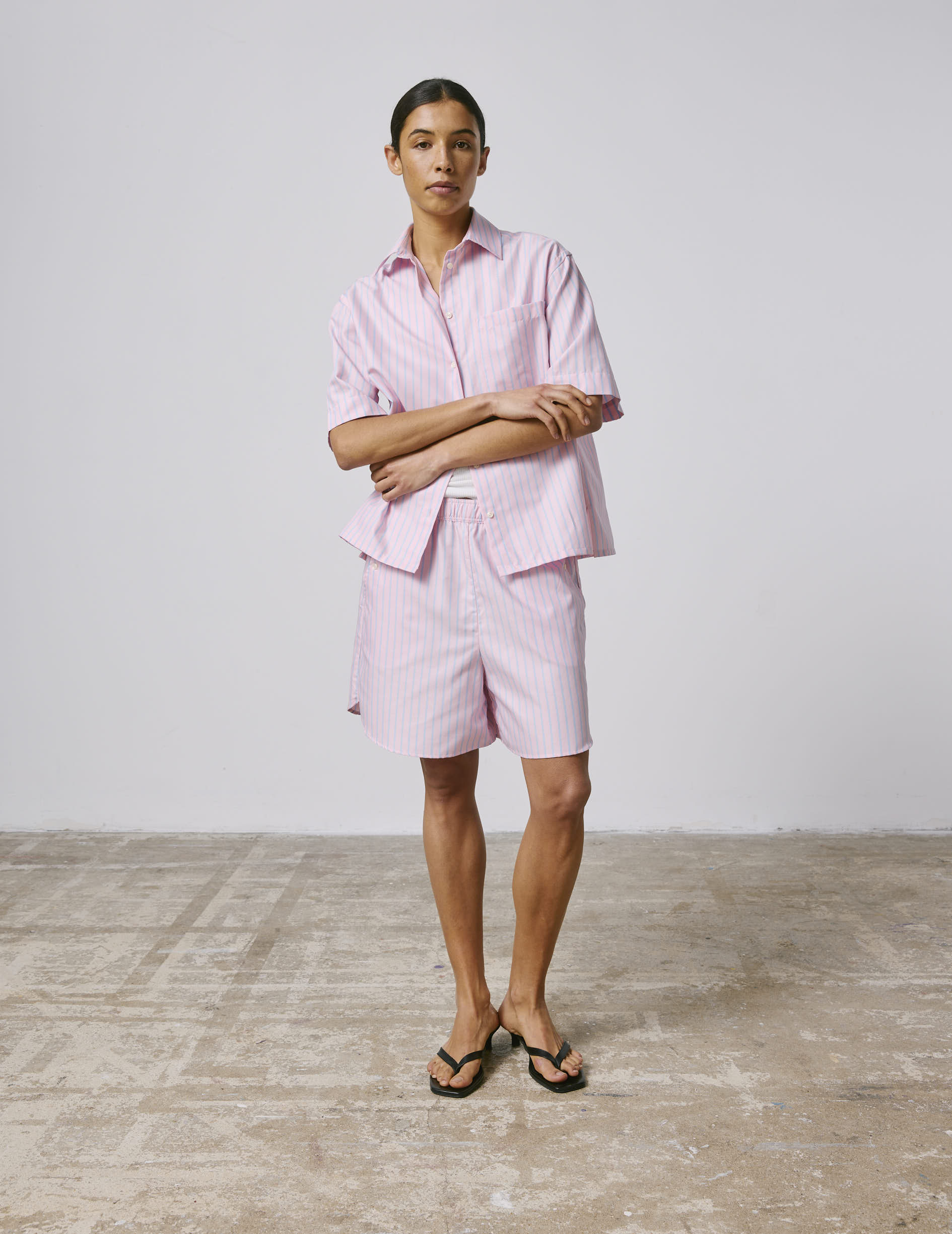 Chemise Natasha rose - Oxford - Col Chemise