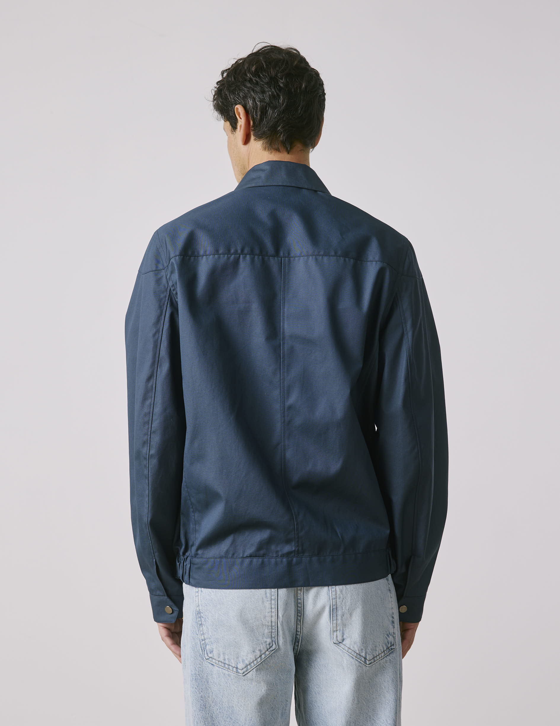 Blouson aviateur Nelson en canvas de coton marine