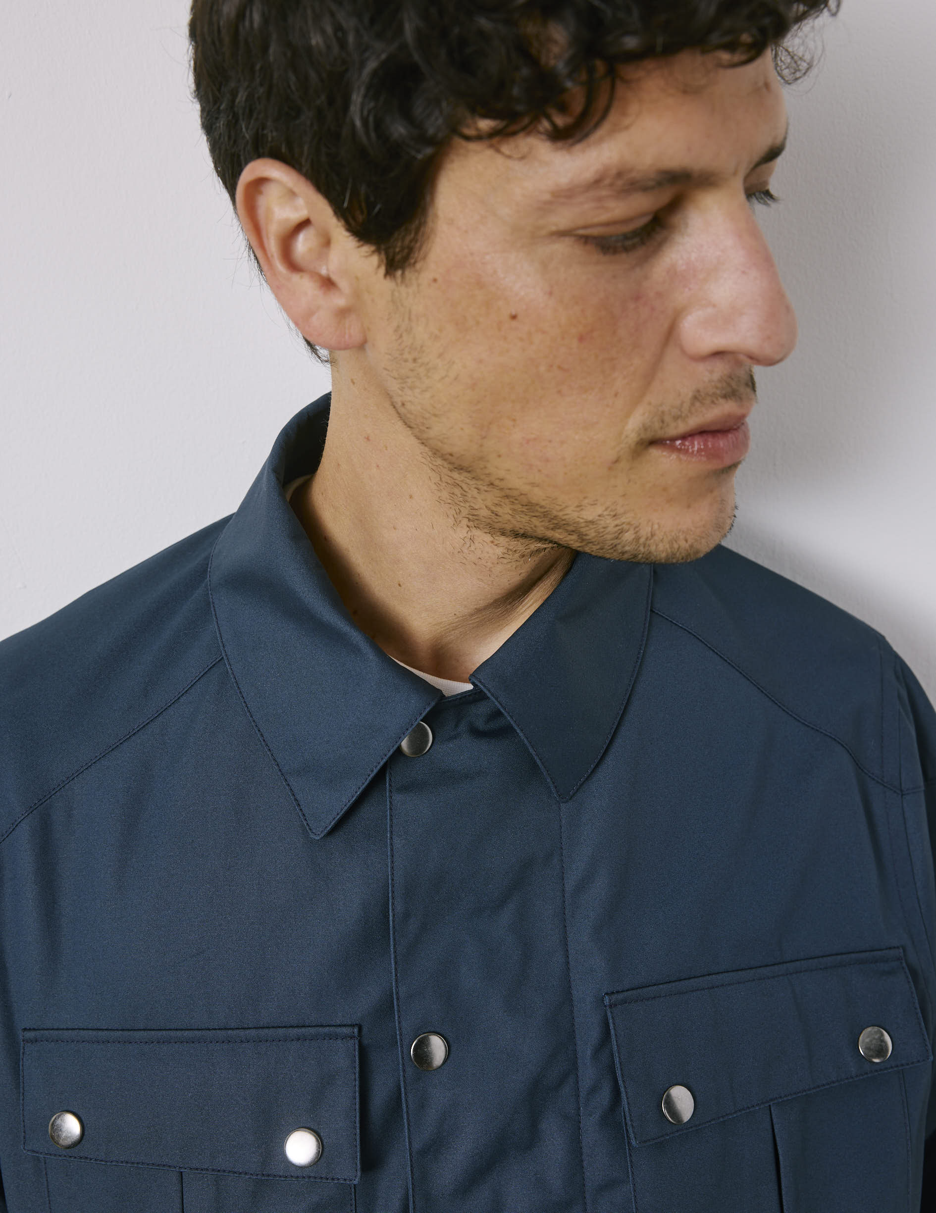 Blouson aviateur Nelson en canvas de coton marine