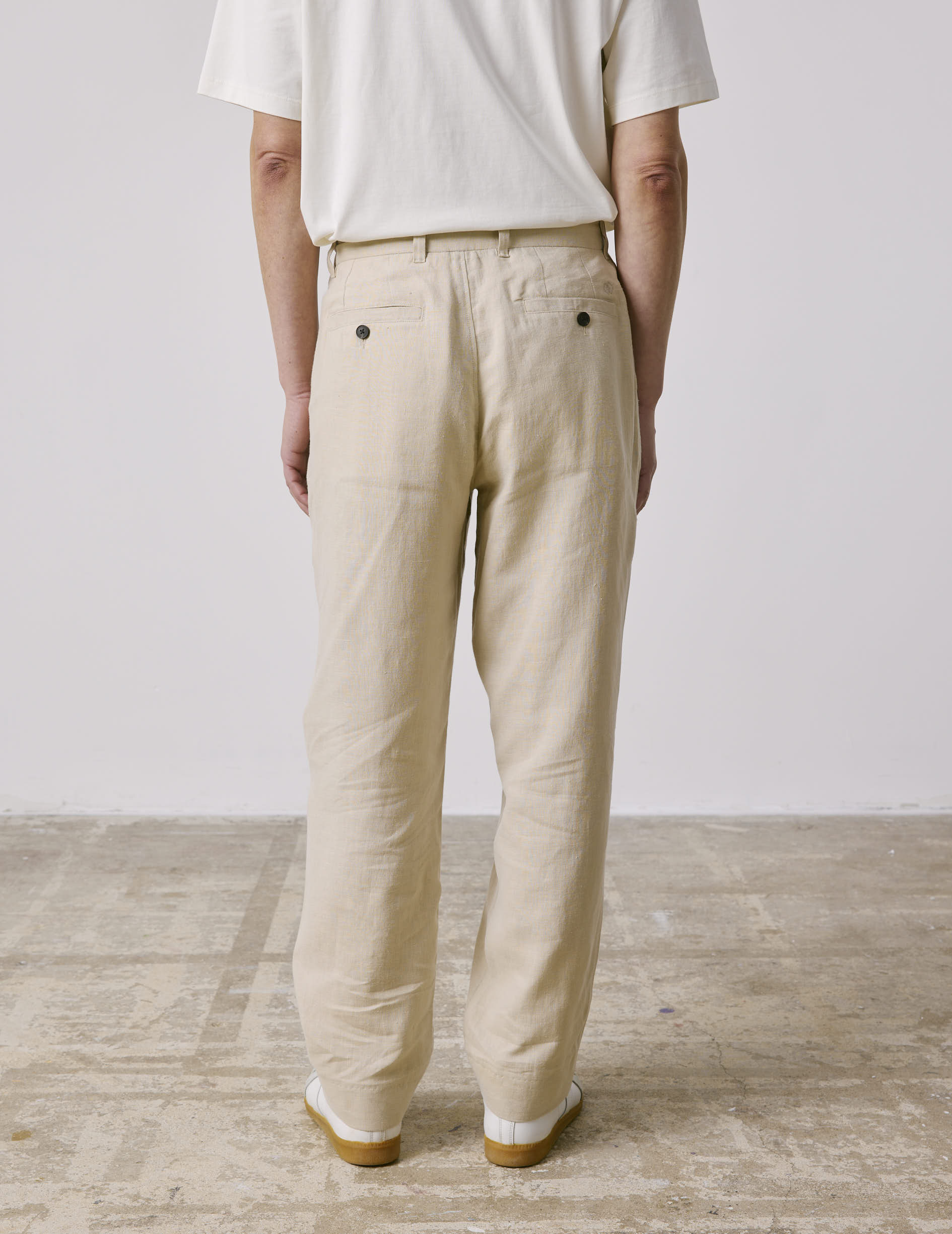 Light beige linen Nicolaï pants