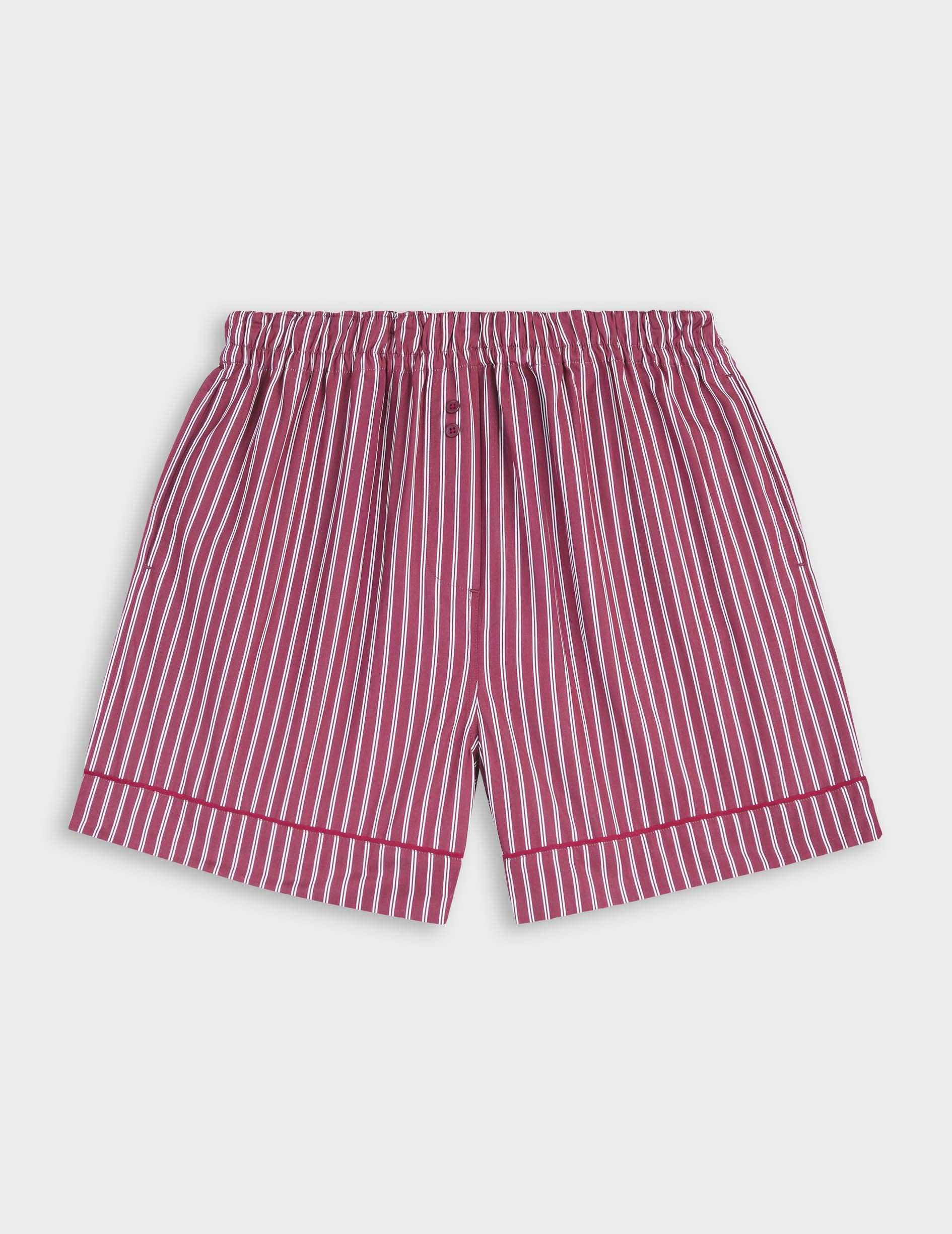 Nina shorts in burgundy crepe