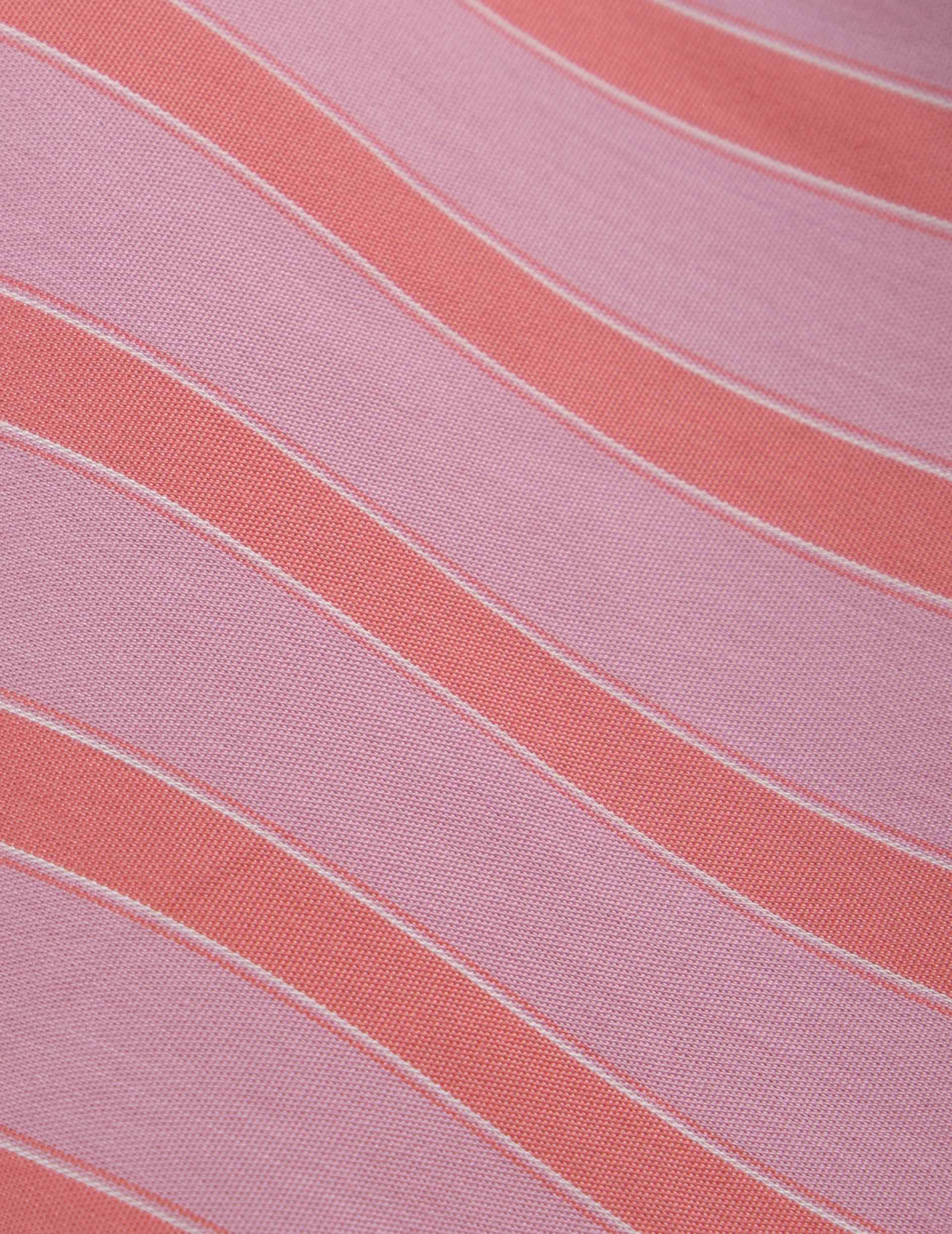 Chemise Noémia rayée rose - Popeline - Col Chemise