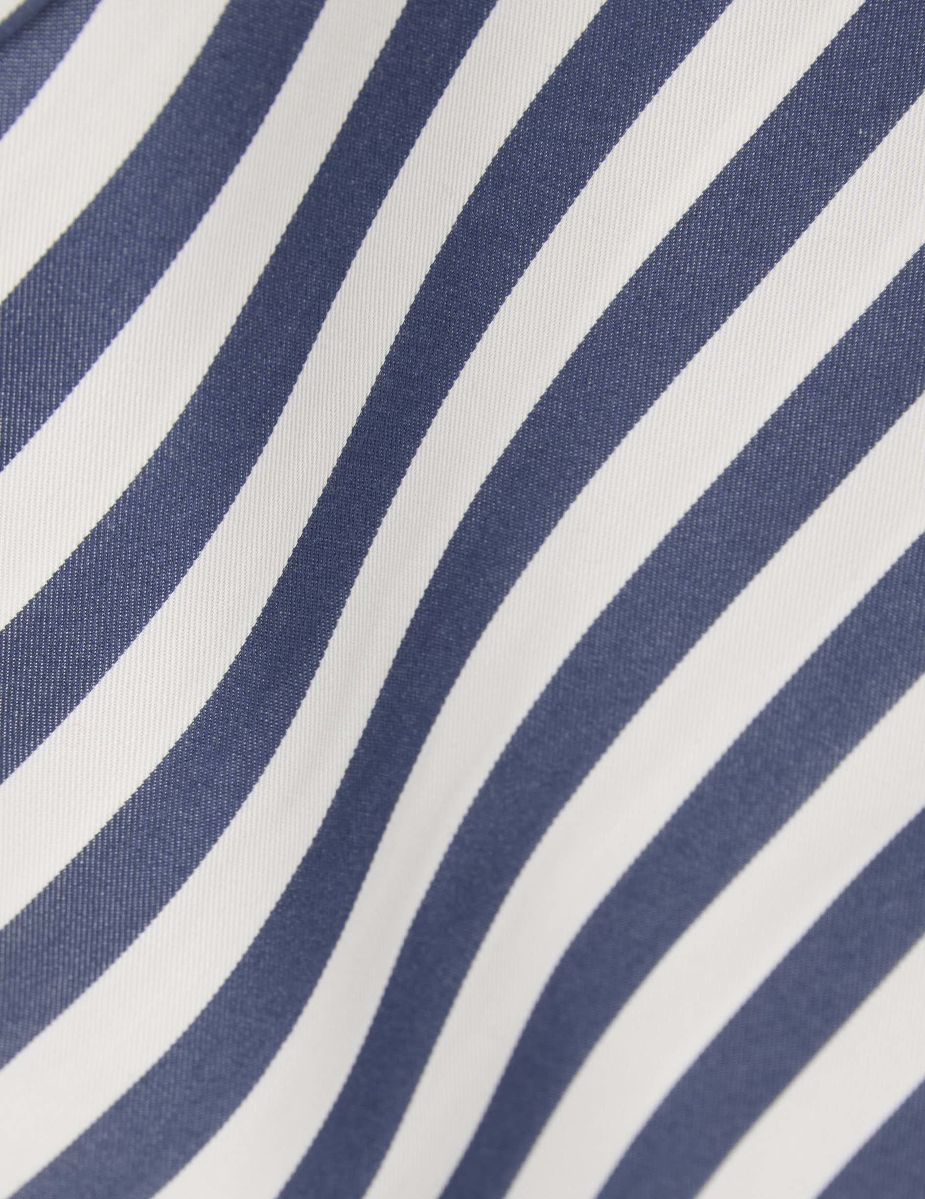 Chemise Noémia rayée bleu marine - Col Chemise