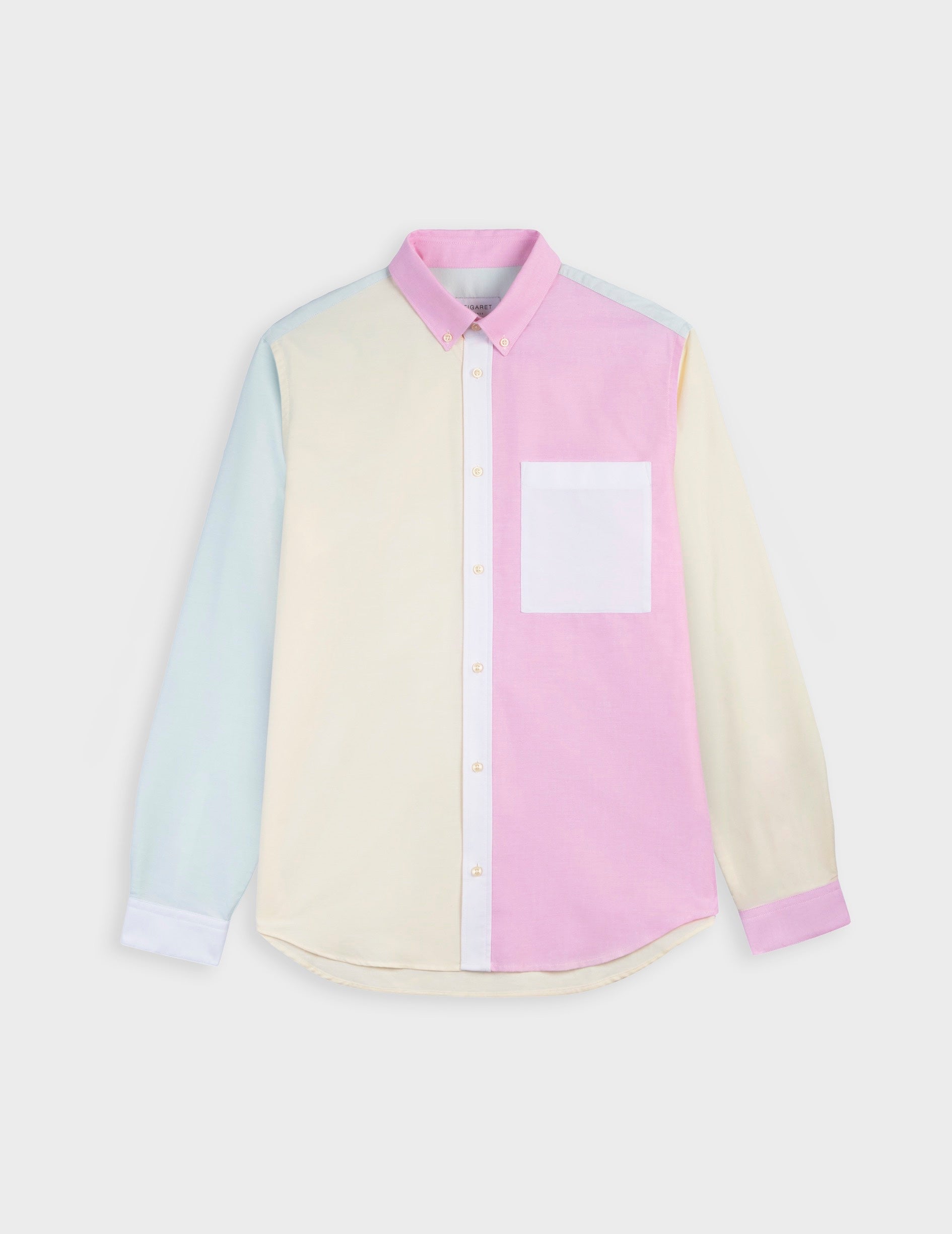 Fun shirt William verte claire - Oxford - Col Américain