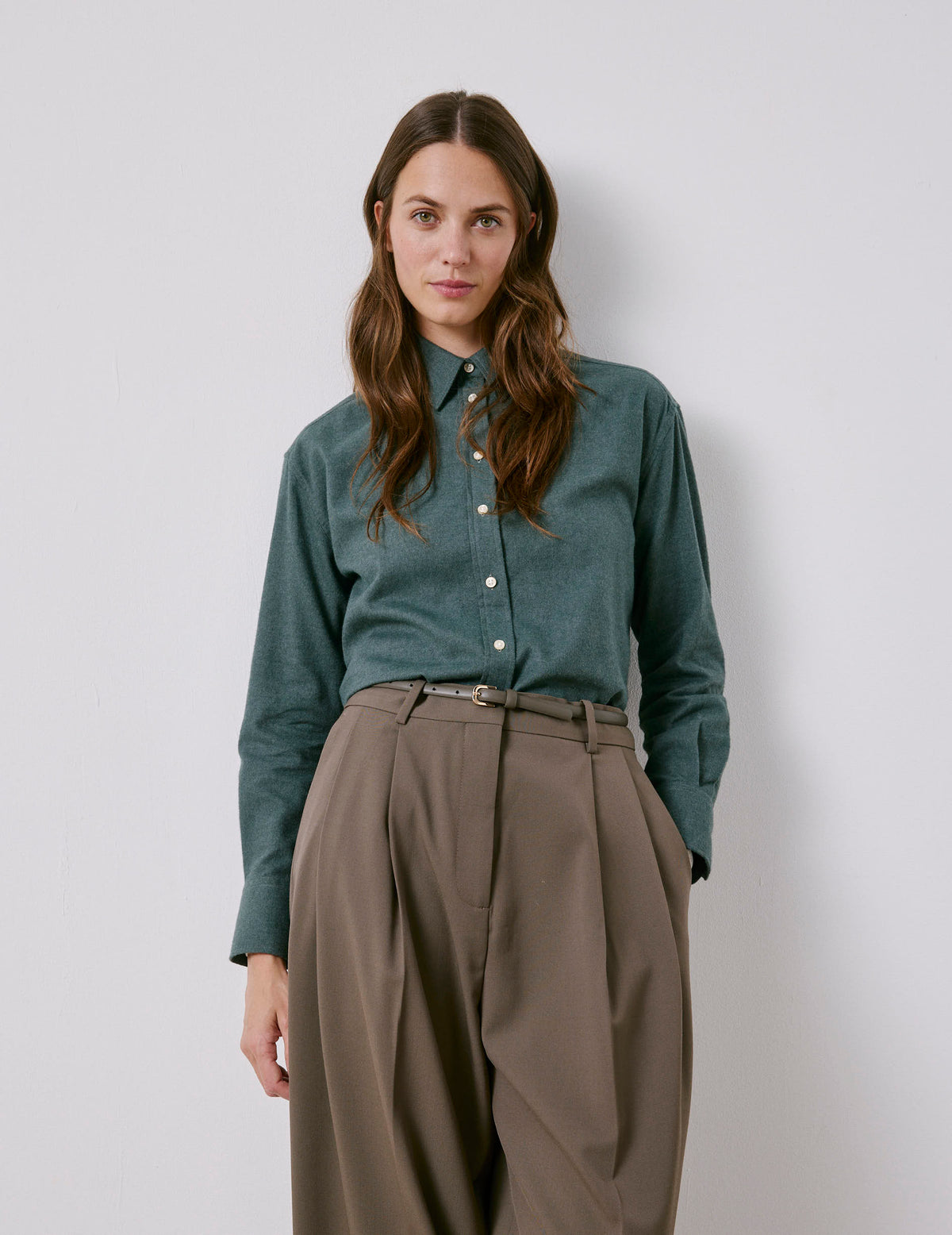 Green flannel Ambre shirt - Flannel - Shirt Collar