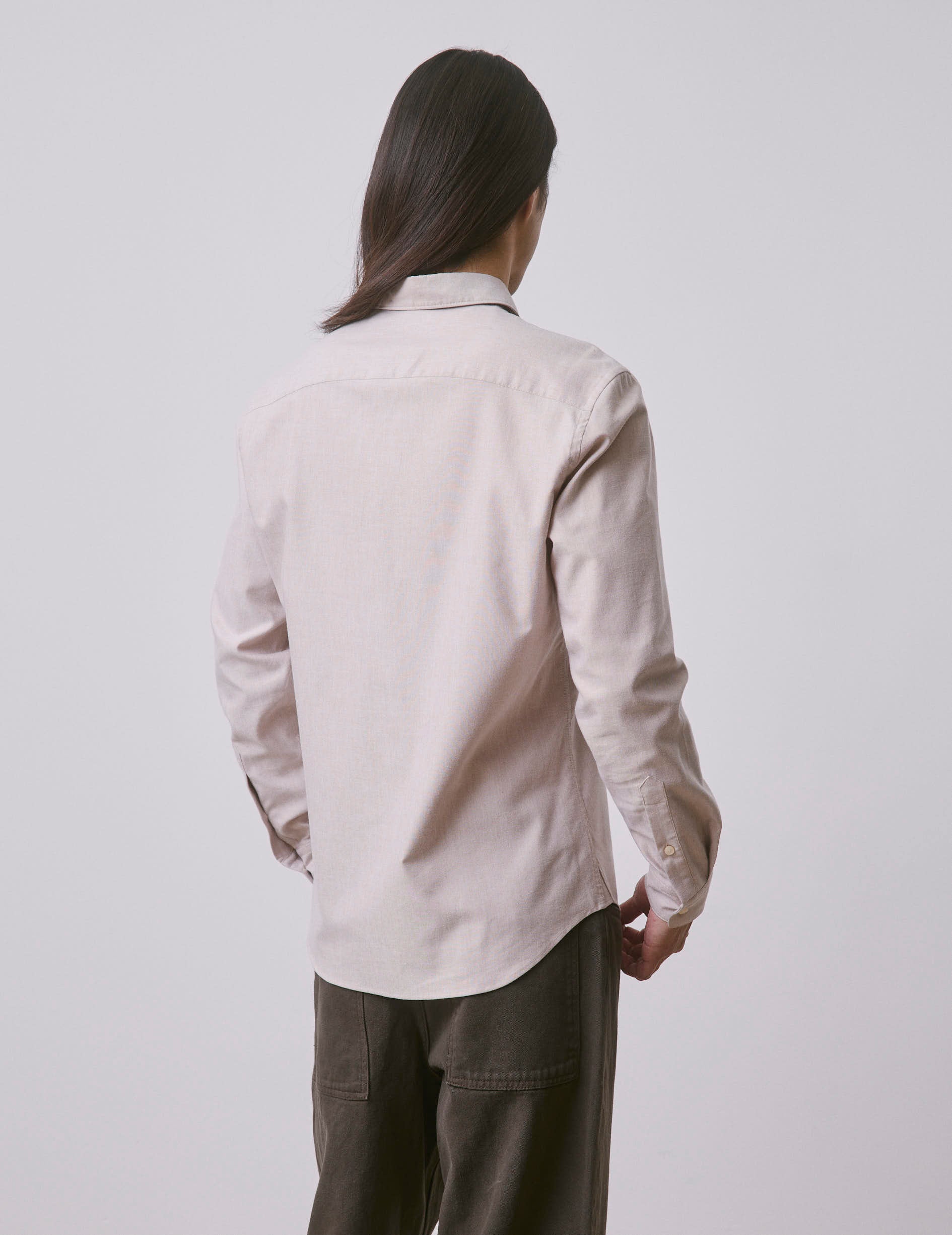 Beige Auguste shirt - Oxford - French Collar