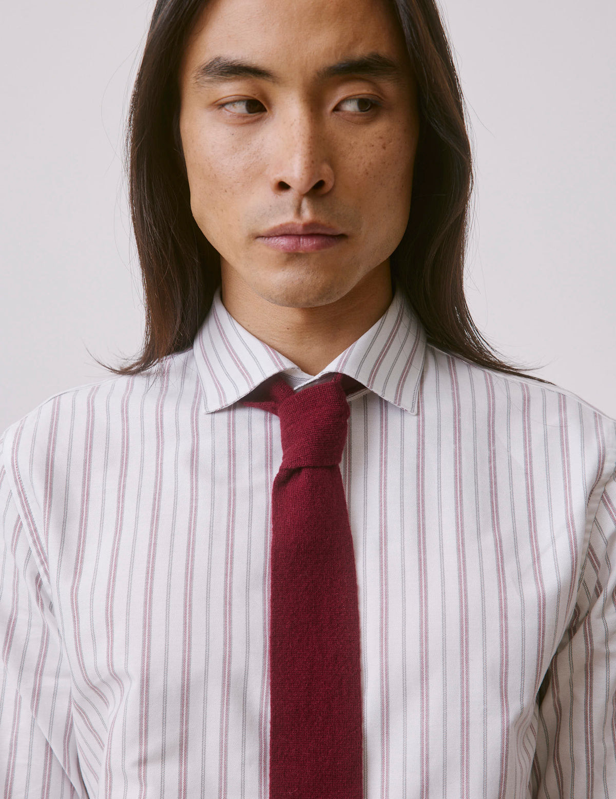 Burgundy cashmere tie