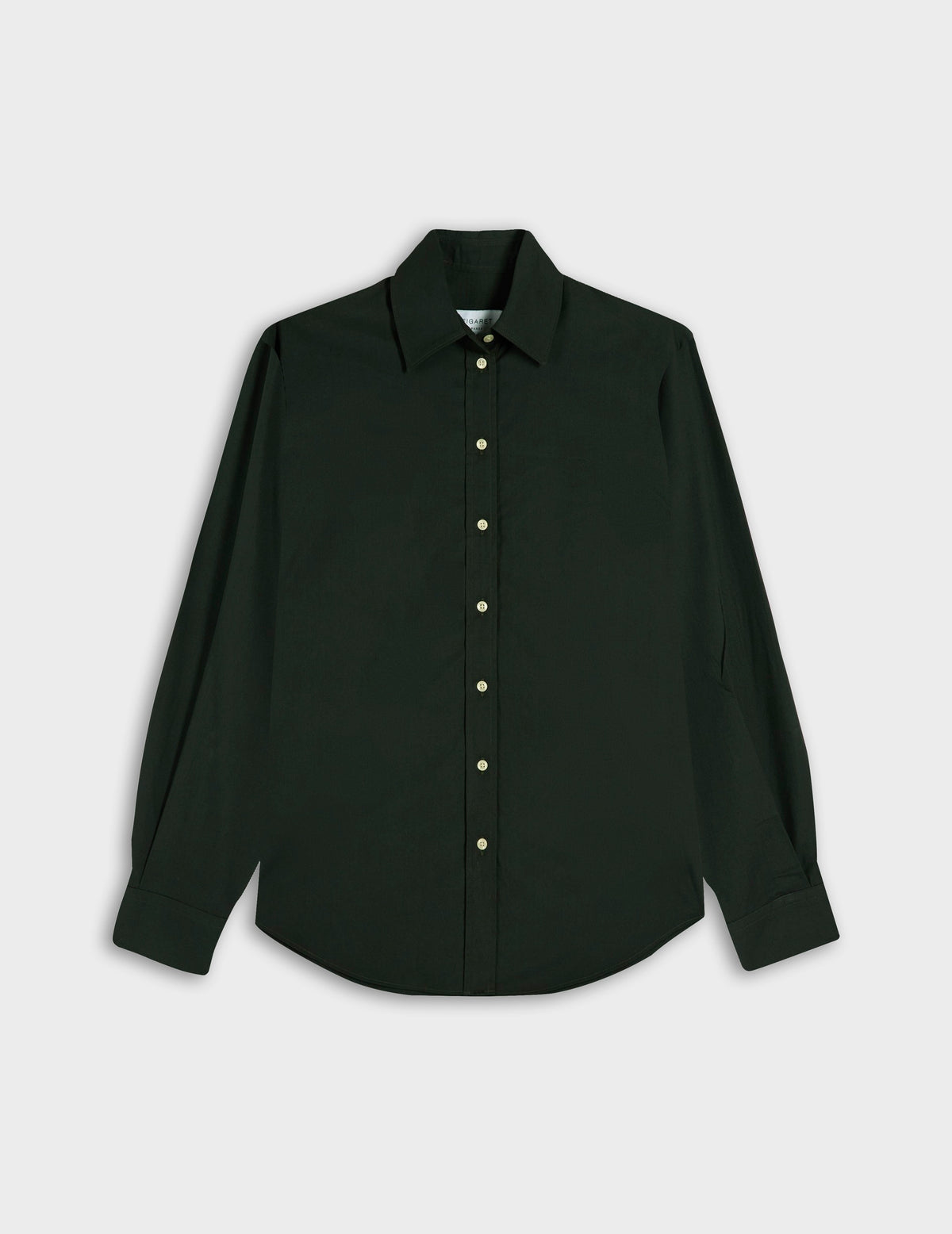 Chemise oversize Delina verte - Popeline - Col Chemise