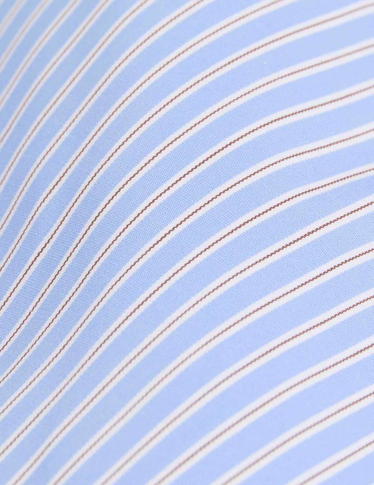 Chemise semi-ajustée rayée bleue - Popeline - Col Figaret