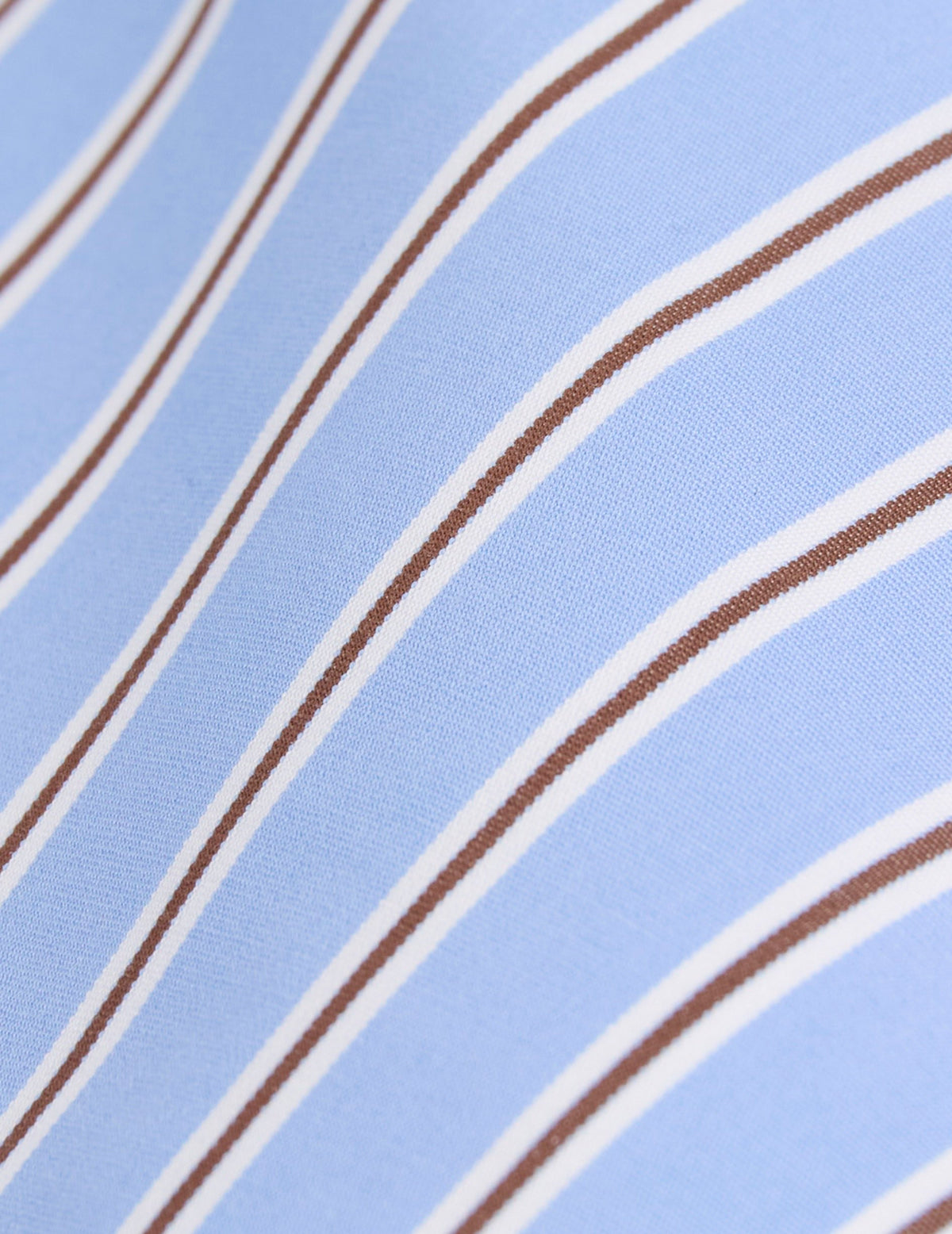 Chemise semi-ajustée bleue rayée - Popeline - Col Figaret