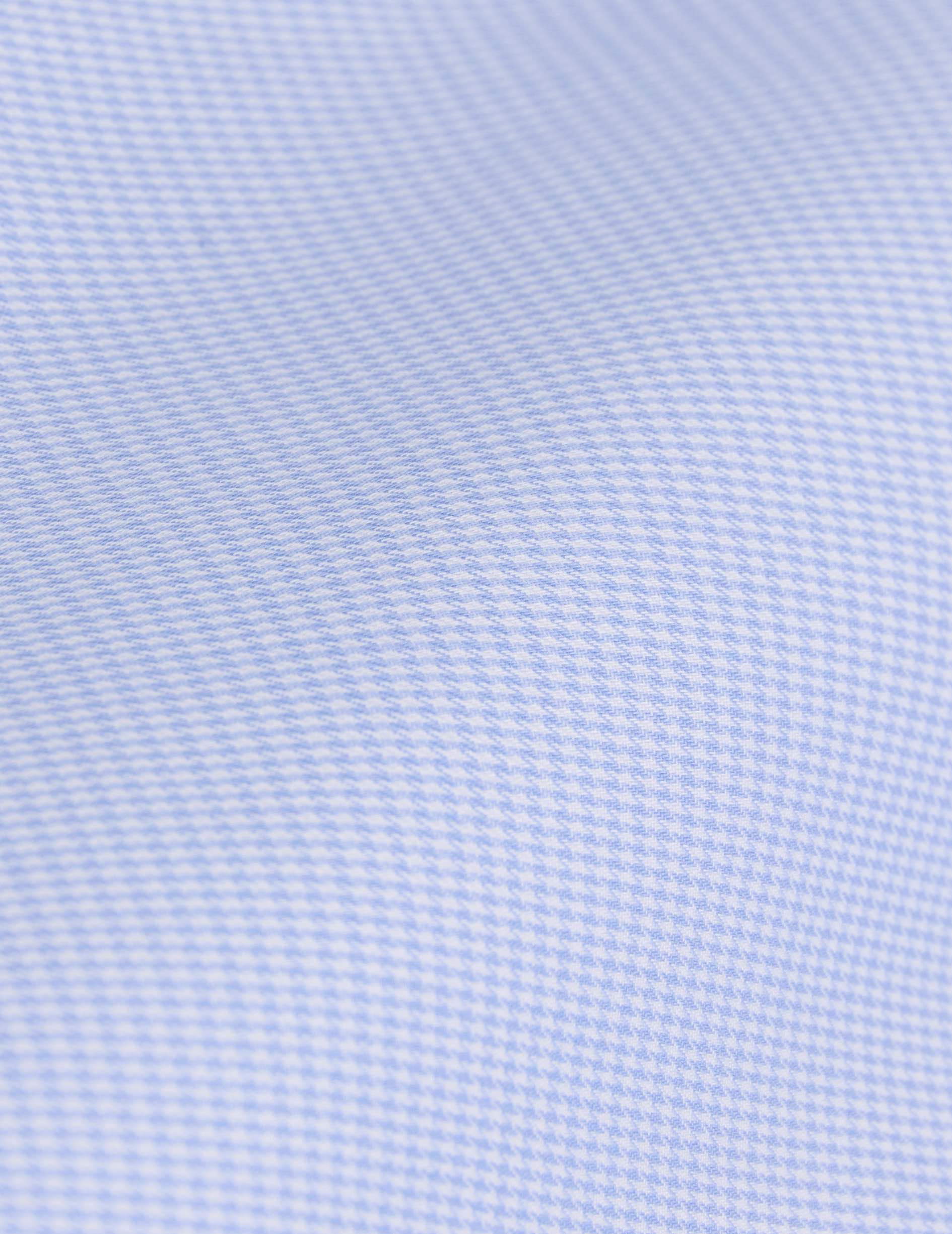 Classic light blue check shirt - Poplin - Figaret Collar