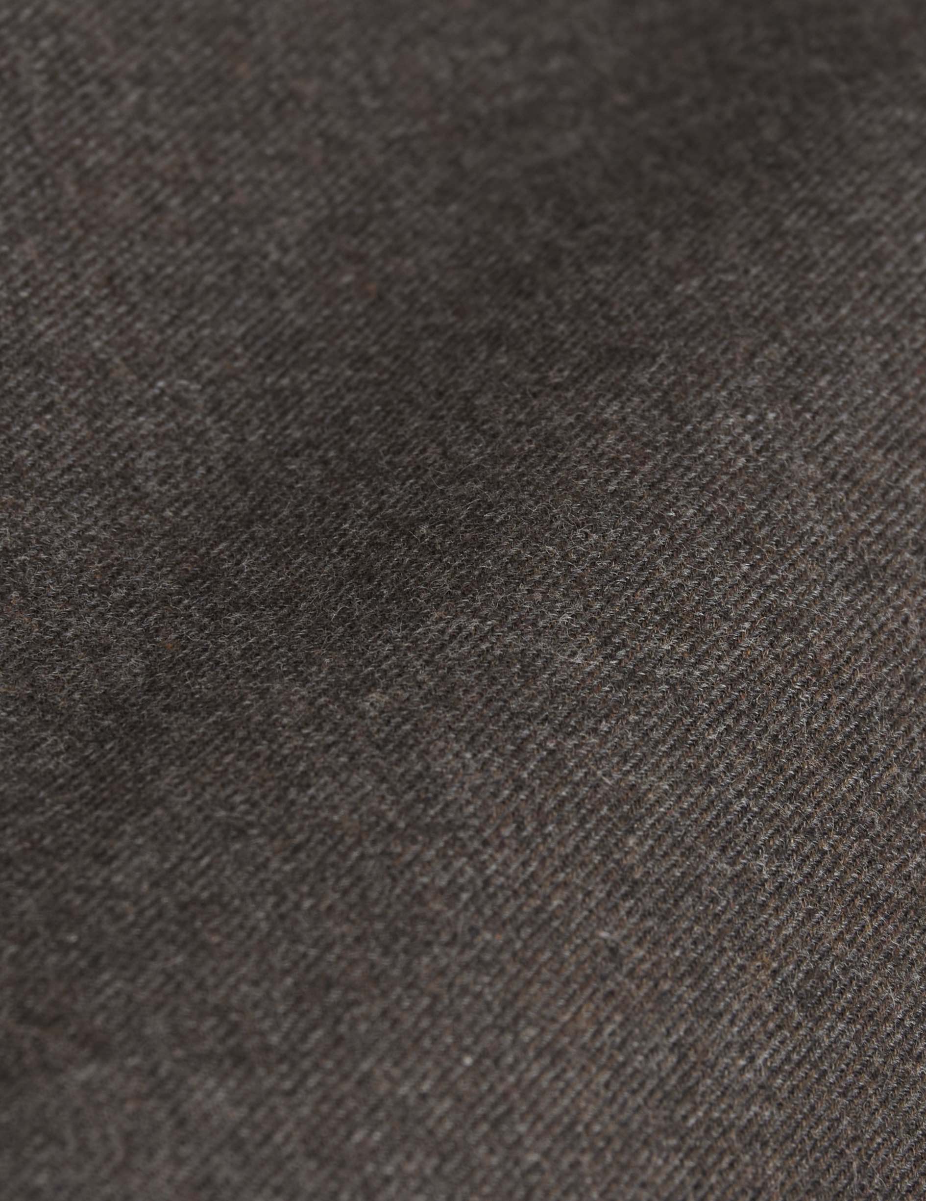 Chemise Gaspard en flanelle marron - Flanelle - Col Américain