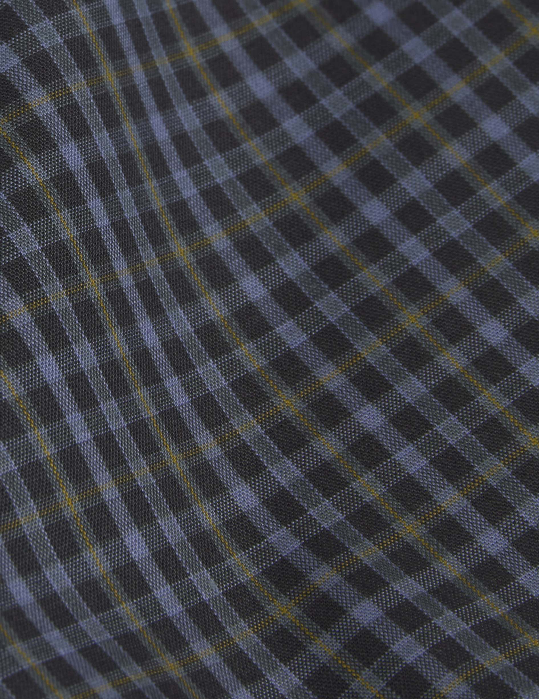 Chemise Greta à carreaux bleus - Popeline - Col Victorien