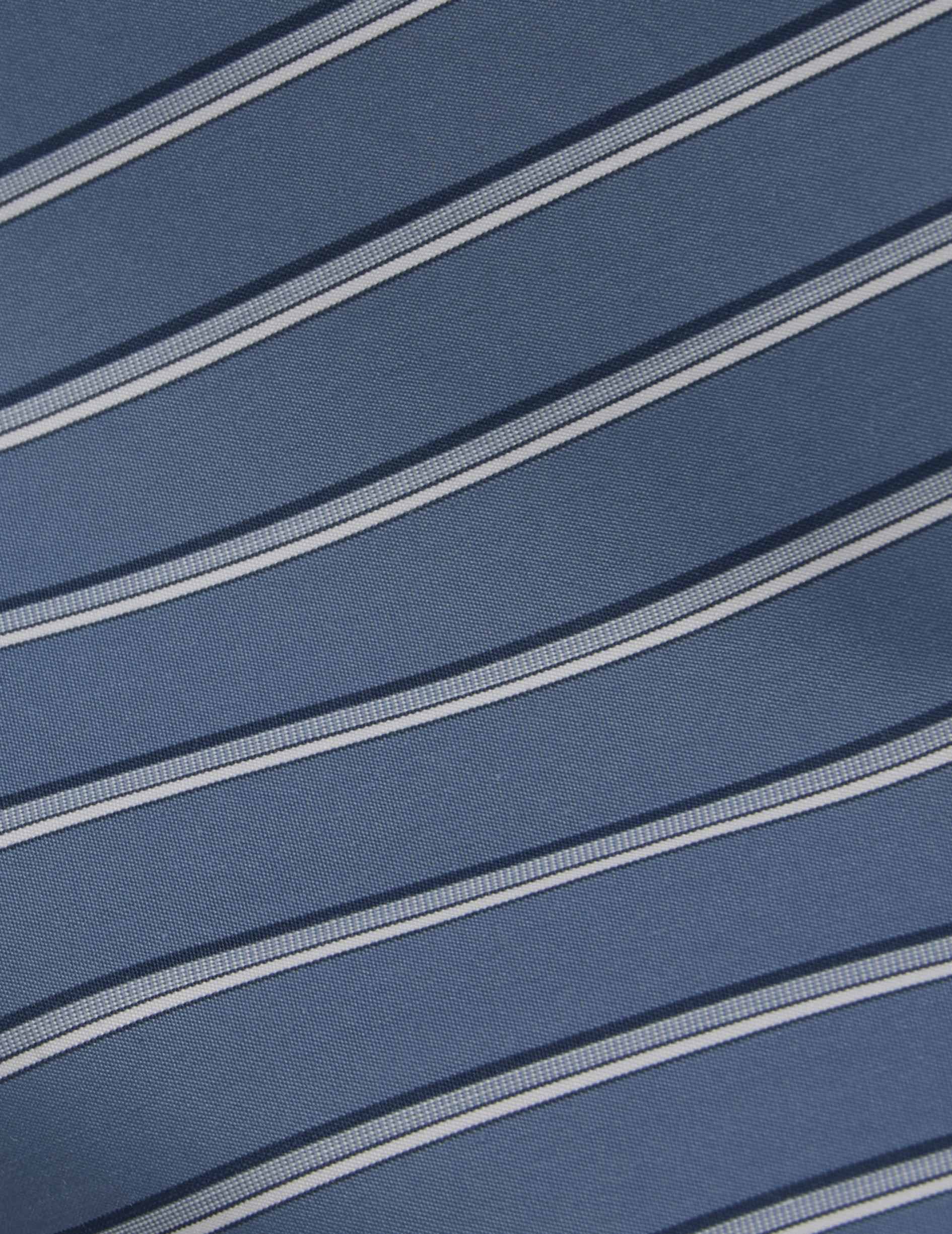 Blue striped Greta shirt - Poplin - Victorian Collar