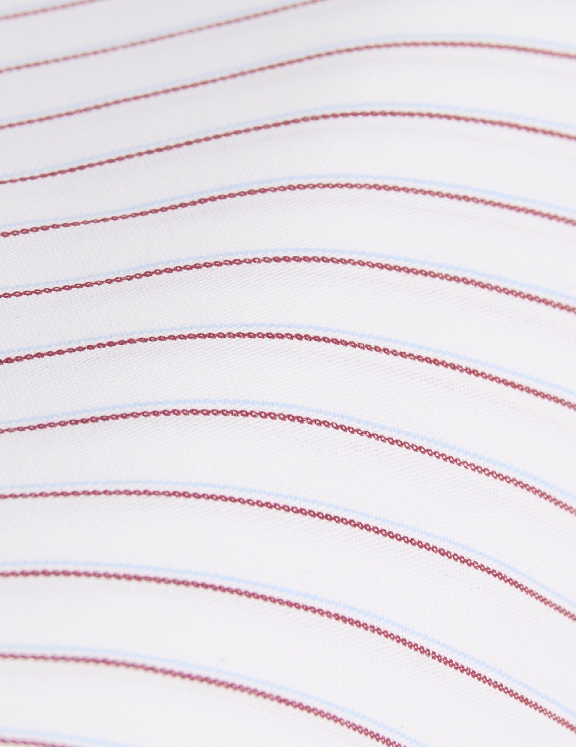 Chemise classique rayée rouge - Popeline - Col Italien