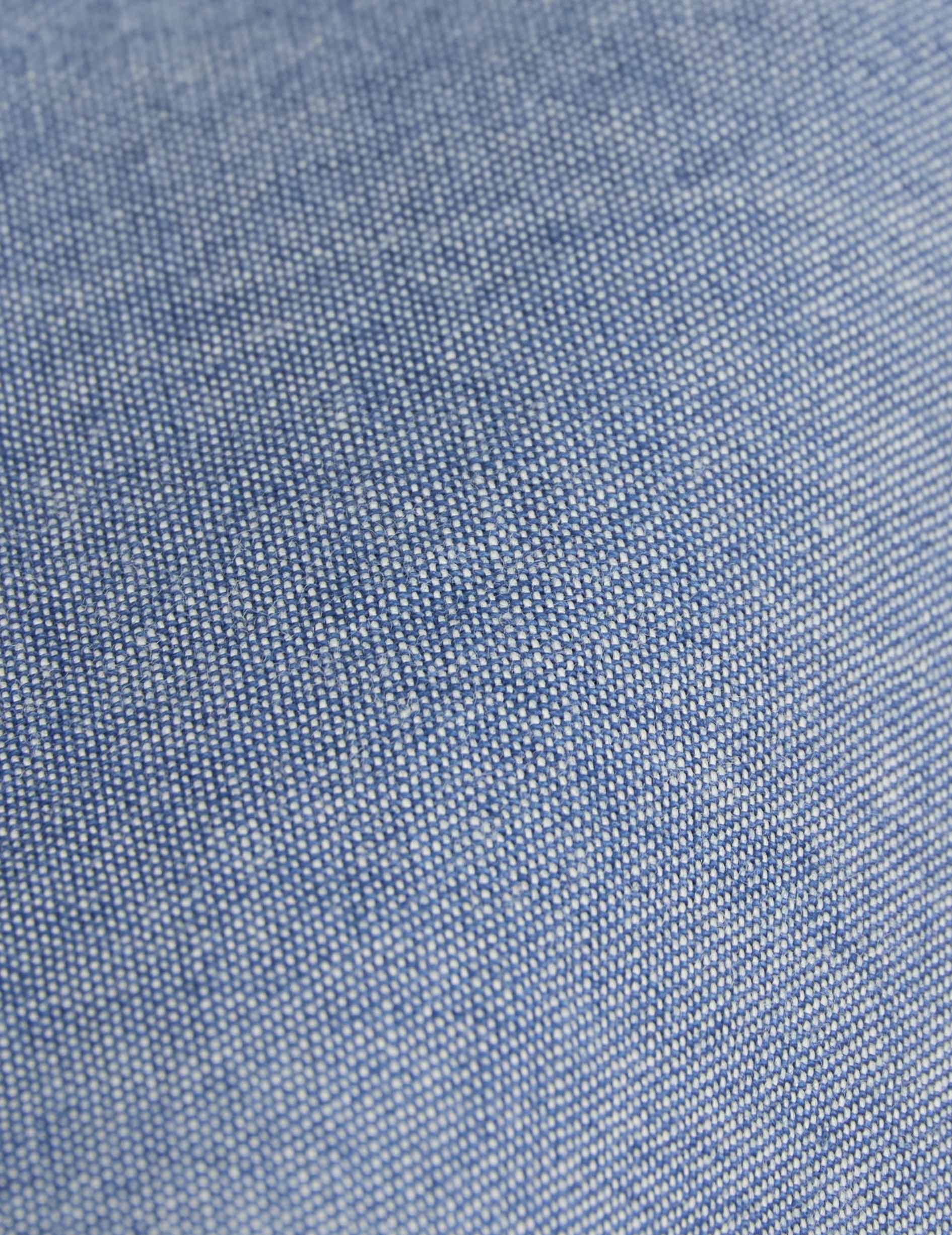 Chemise Ivano en denim bleue - Denim - Col Cubain avec bride
