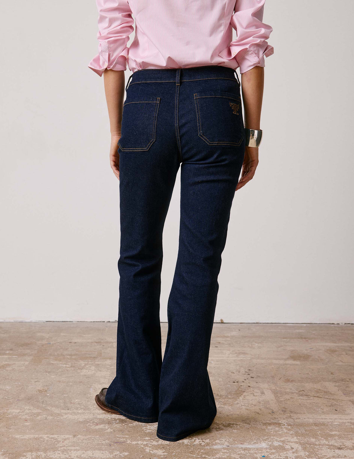 Jean flare Kate en denim - Denim