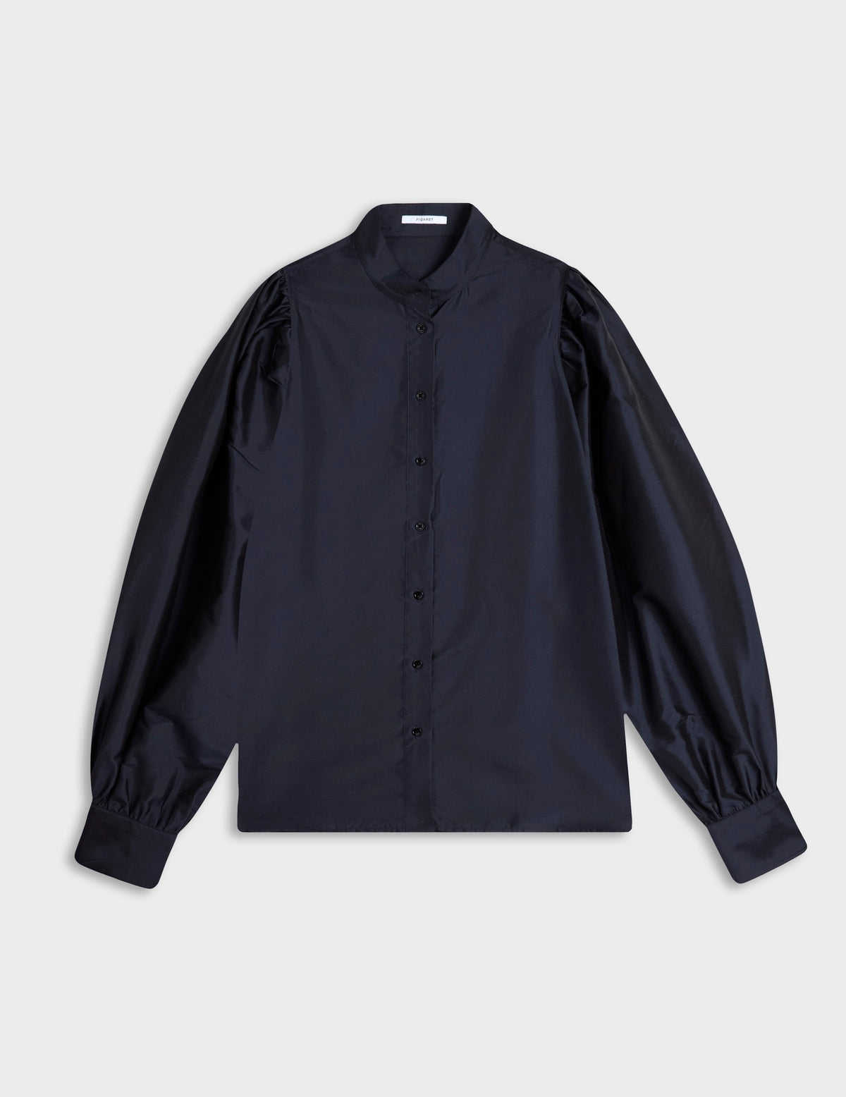 Blue Lanaée shirt - Silk - Officer Collar