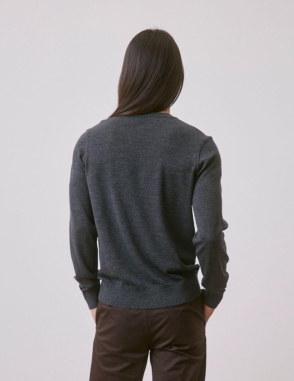 Pull Massimo en laine mérinos gris