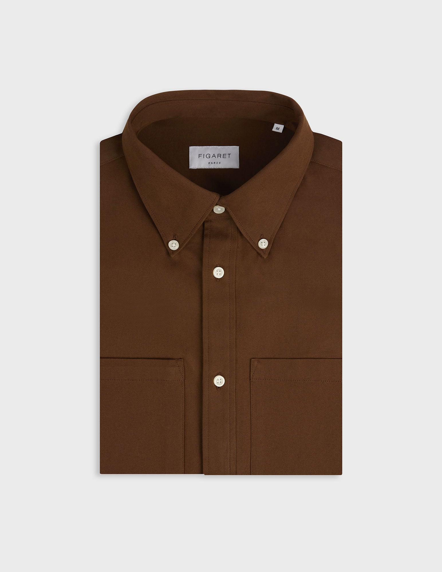 Matheo brown shirt - Ottoman - Prodigious buttoned Collar