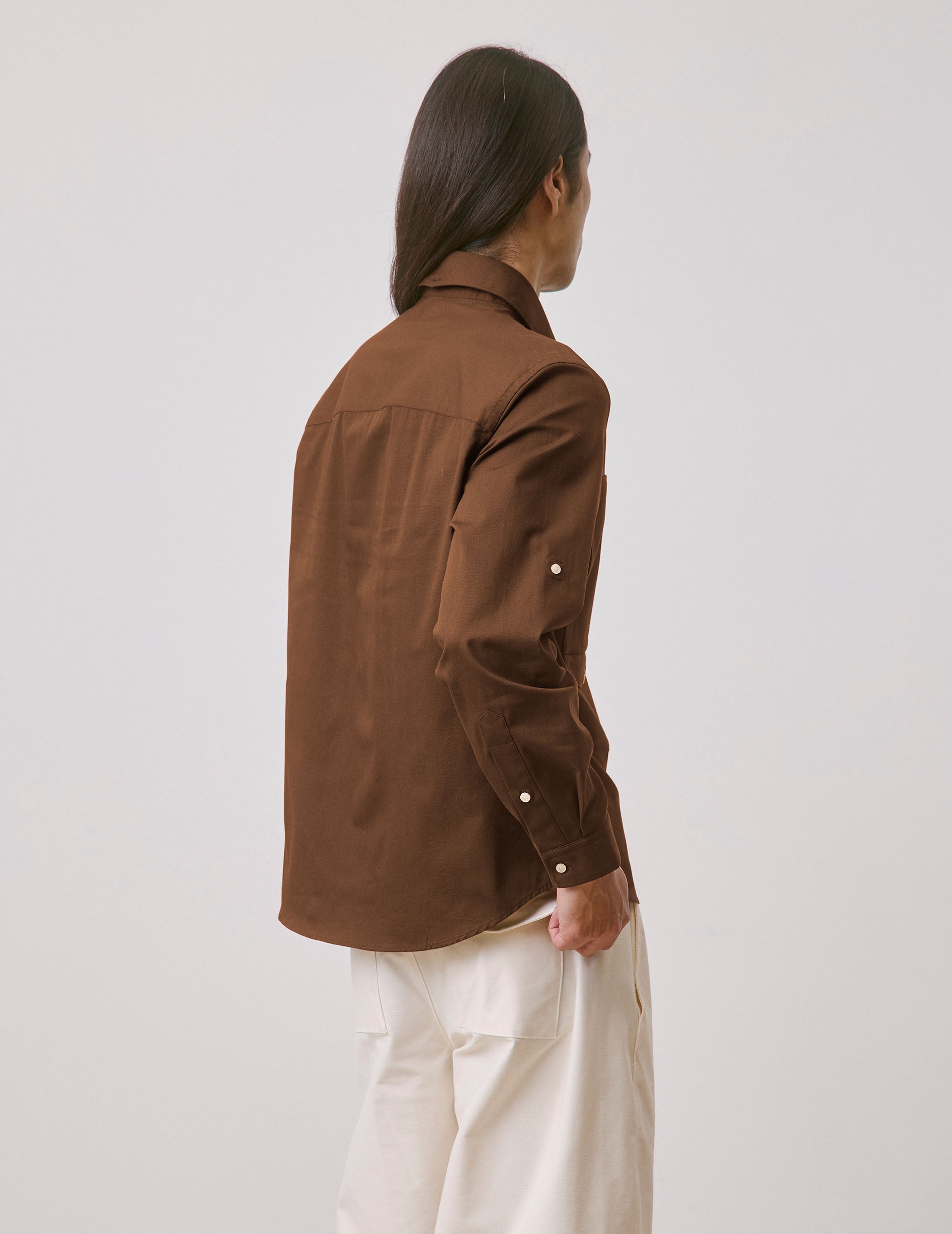 Matheo brown shirt - Ottoman - Prodigious buttoned Collar