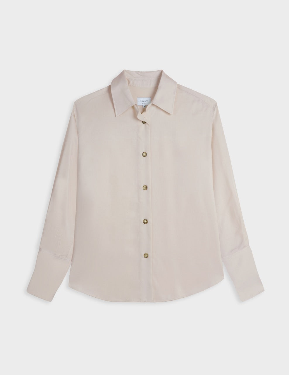 Chemise Mila en lyocell beige - Lyocell - Col Chemise