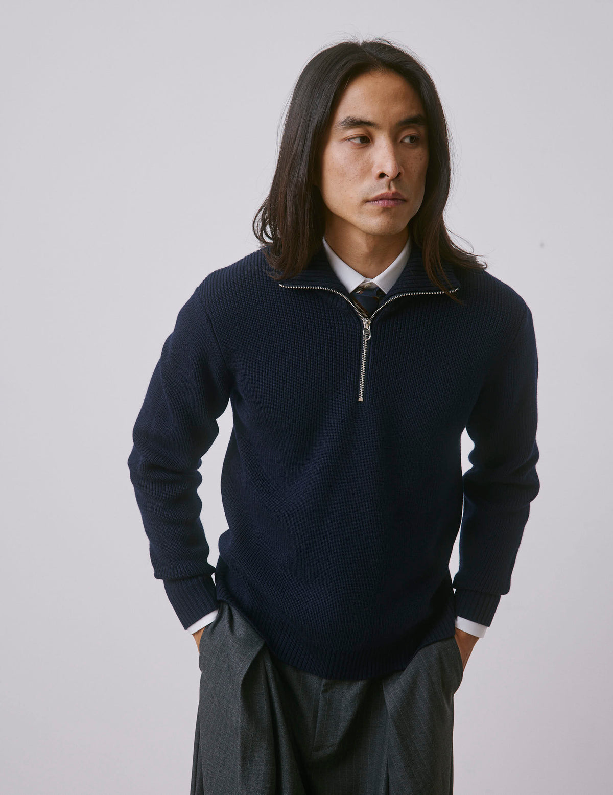Pull Milo en laine mérinos marine