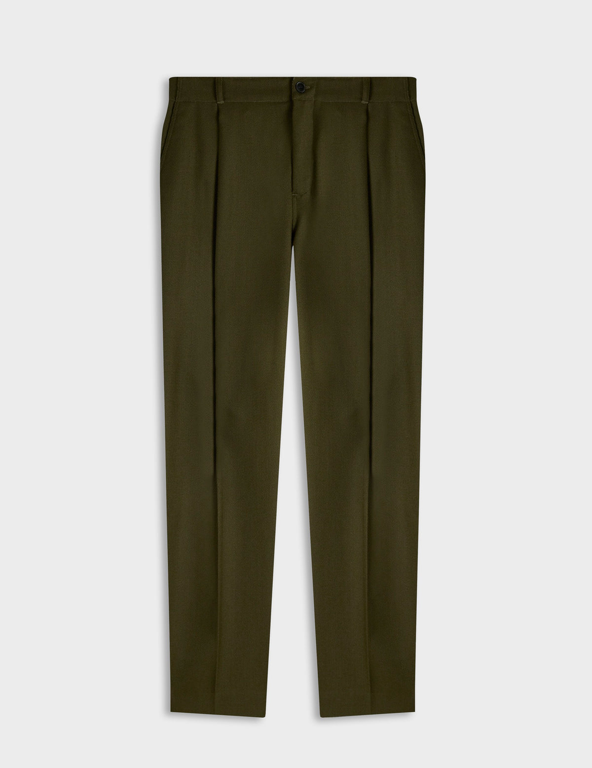 Pantalon Nataneo en laine vierge kaki
