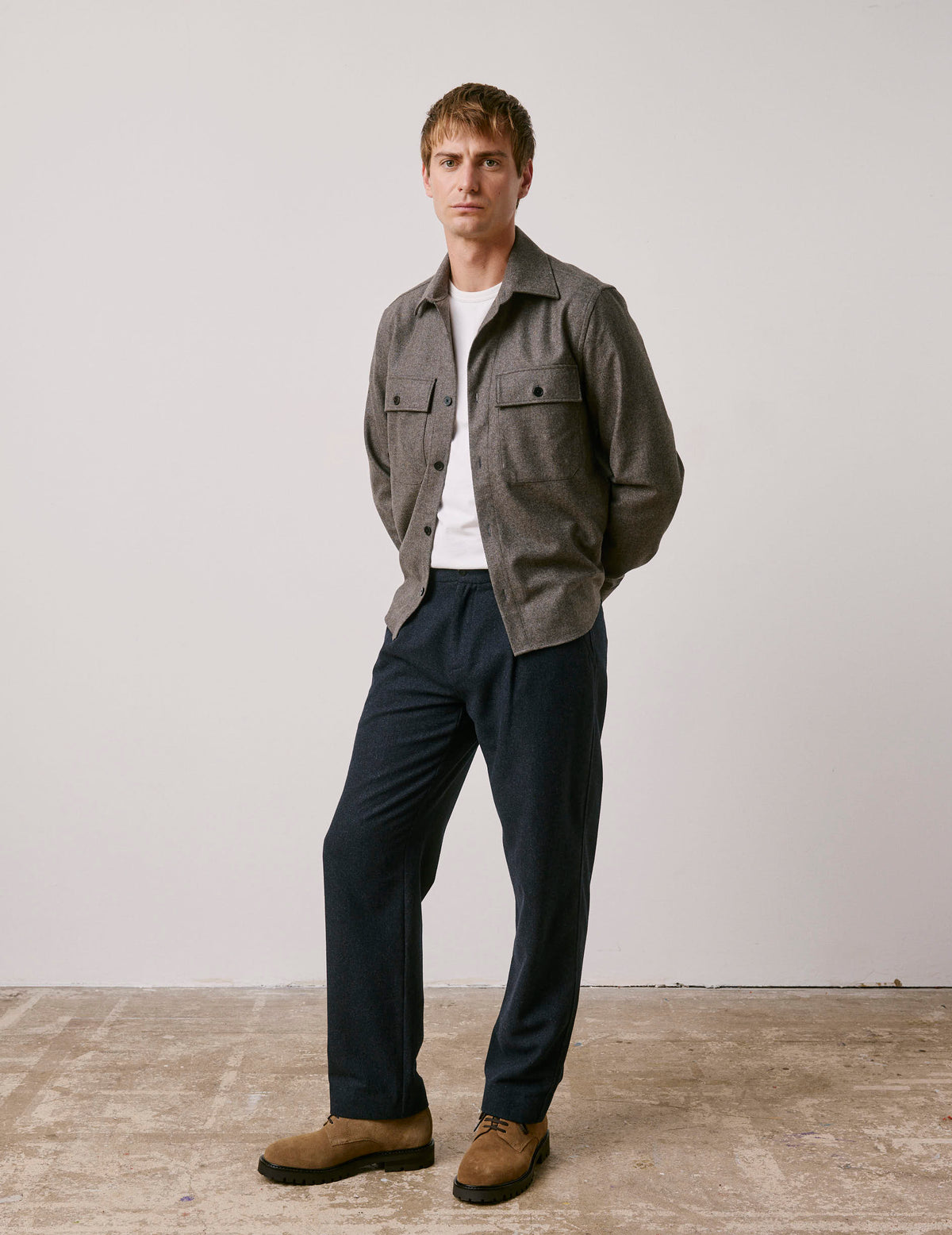 Pantalon Nicolaï en laine grise